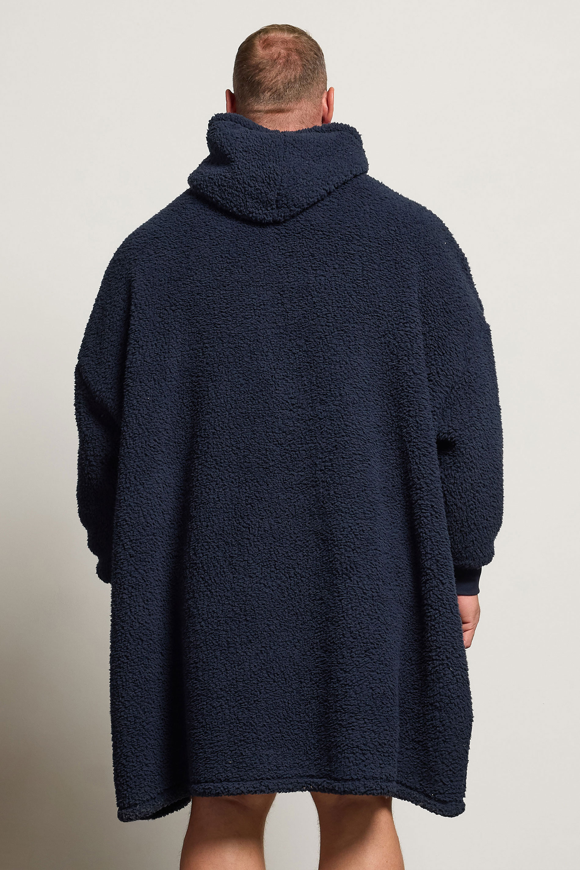 BadRhino Big & Tall Navy Blue Super Soft Blanket Hoodie | BadRhino 4