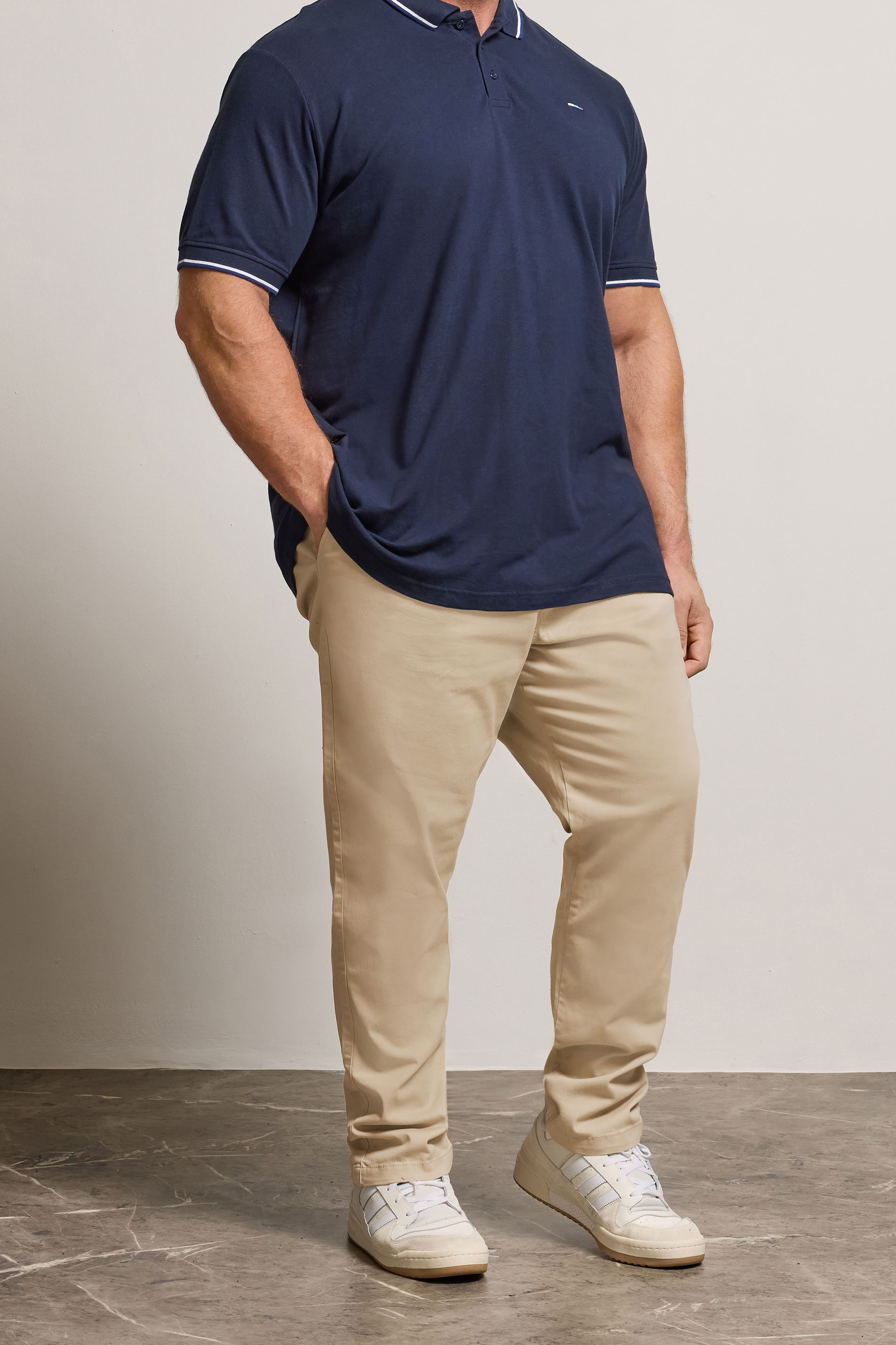 BadRhino Stone Brown Elasticated Waist Chinos | BadRhino 1