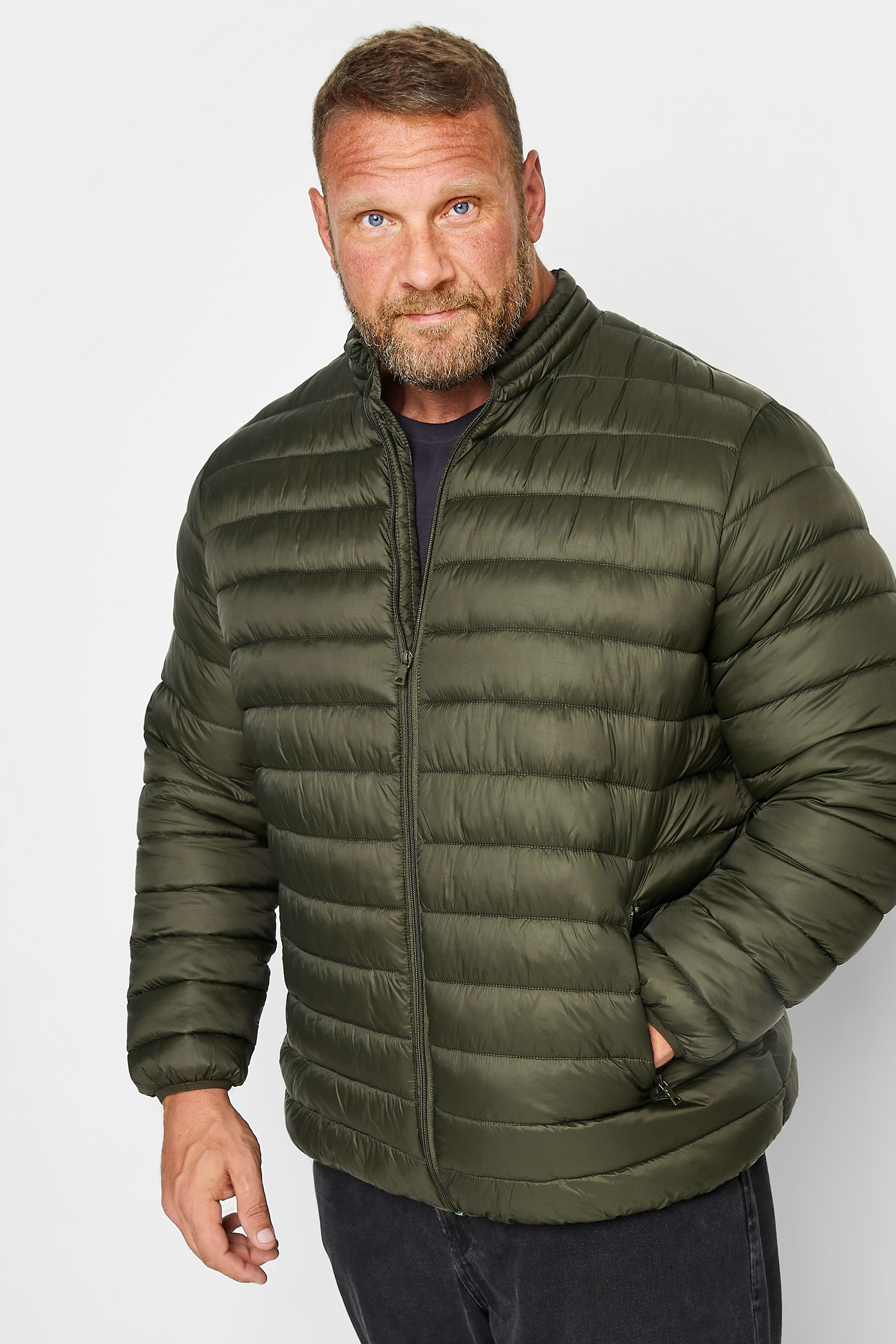 BadRhino Big & Tall Khaki Green Puffer Jacket | BadRhino 2