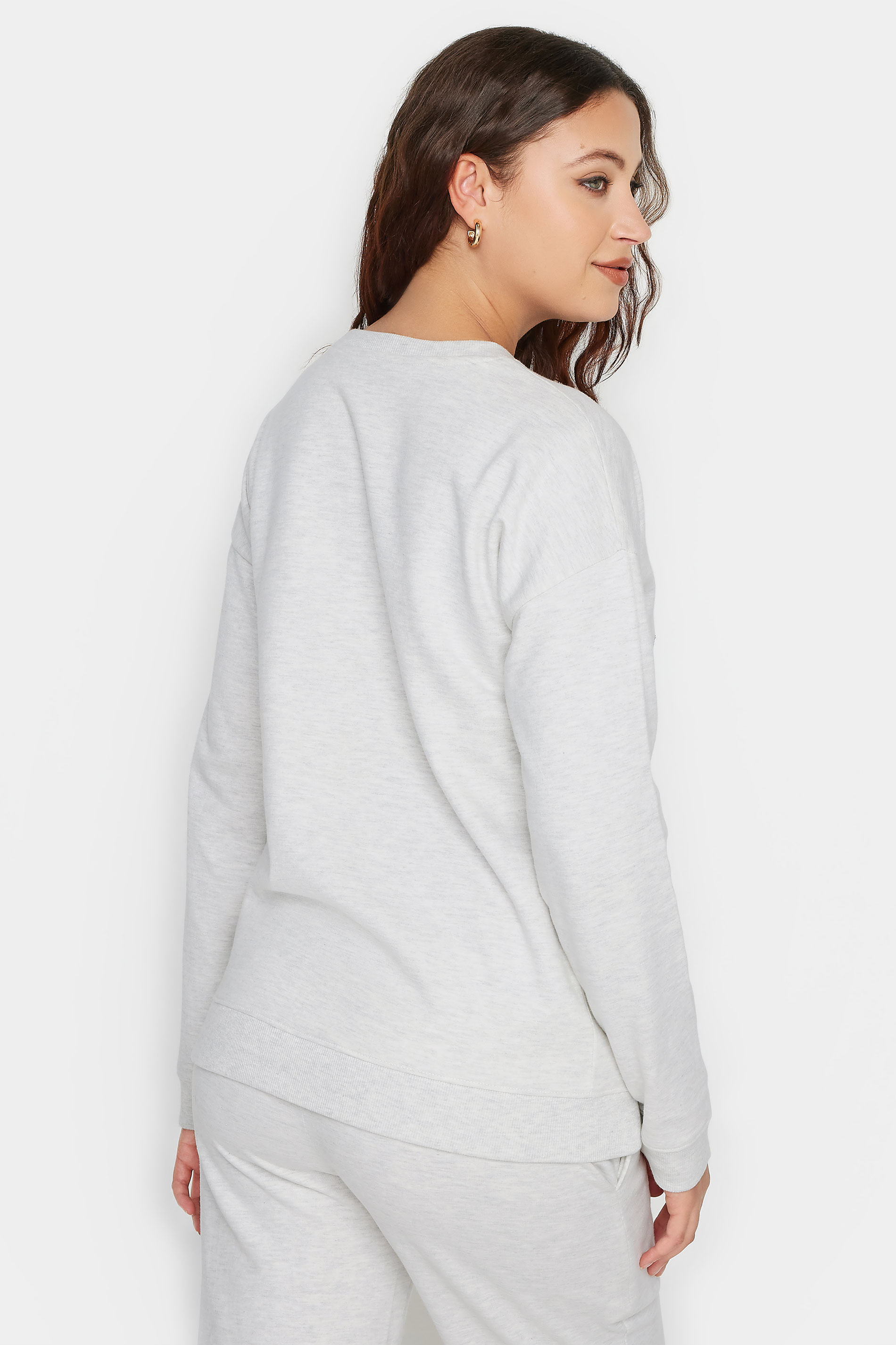 LTS Tall Light Grey '1976' Slogan Sweatshirt | Long Tall Sally 4