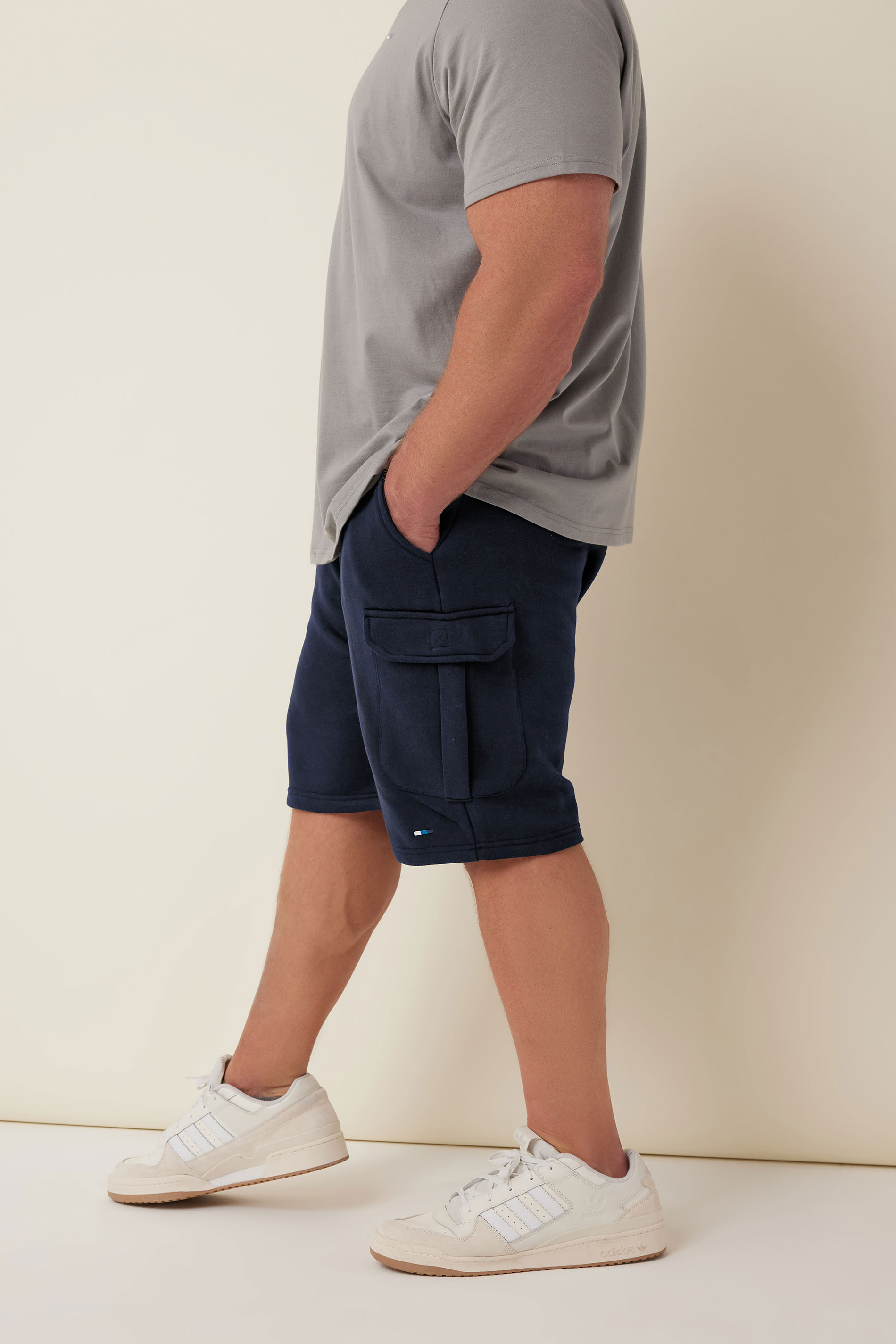 BadRhino Navy Blue Essential Cargo Jogger Shorts | BadRhino 4