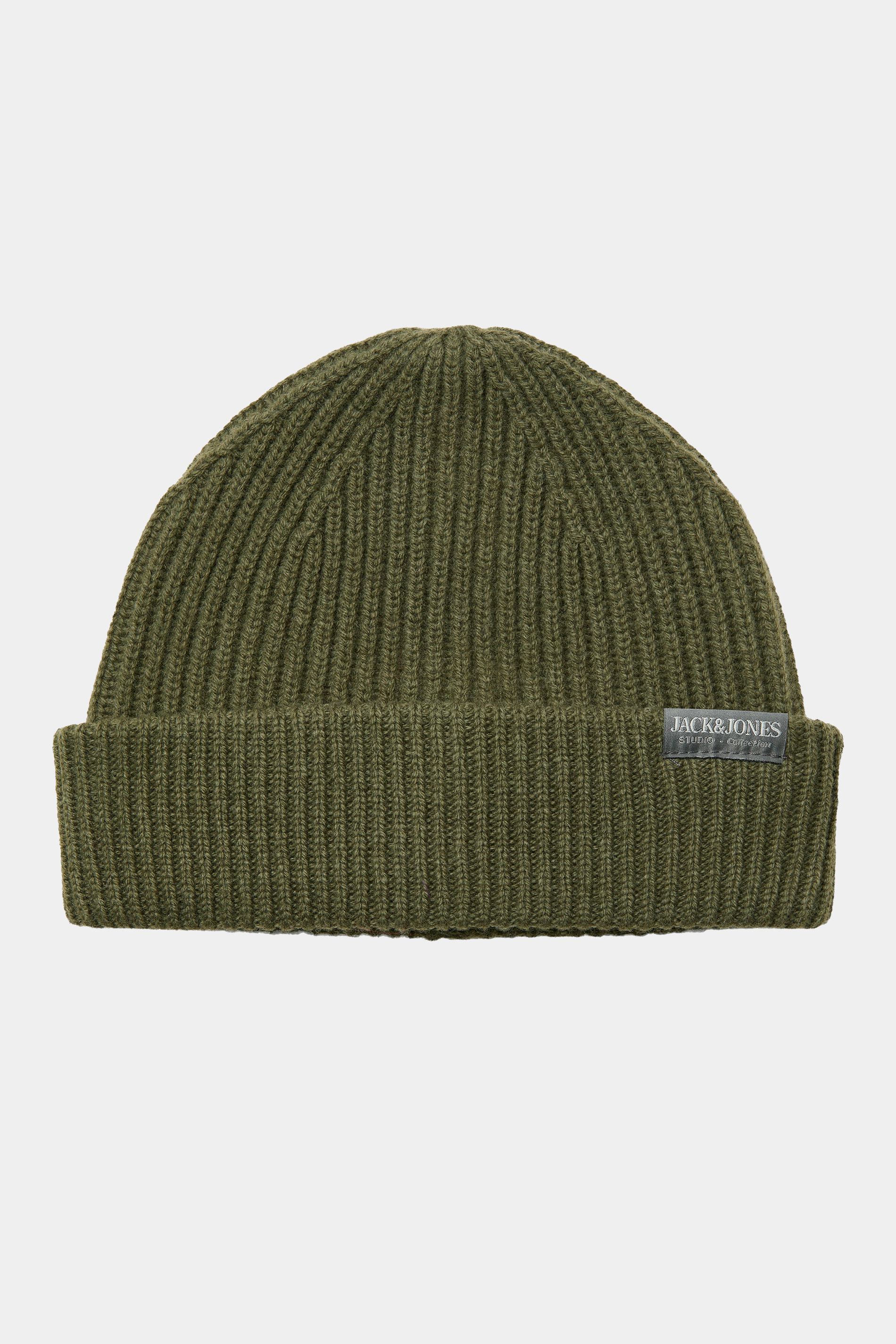 JACK & JONES Big & Tall Dusty Olive Green Wool Beanie | BadRhino 1