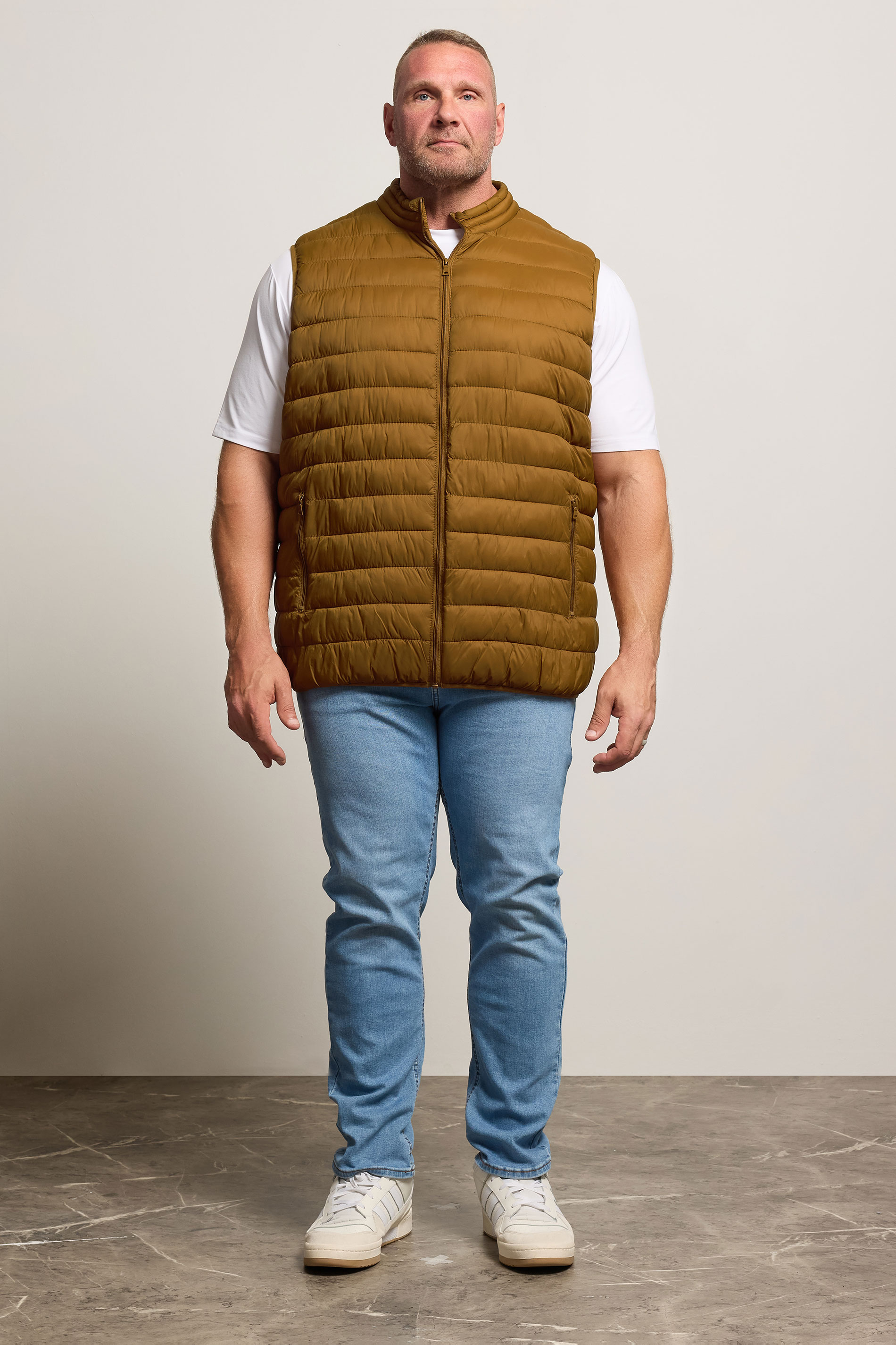 BadRhino Big & Tall Brown Puffer Gilet | BadRhino 4