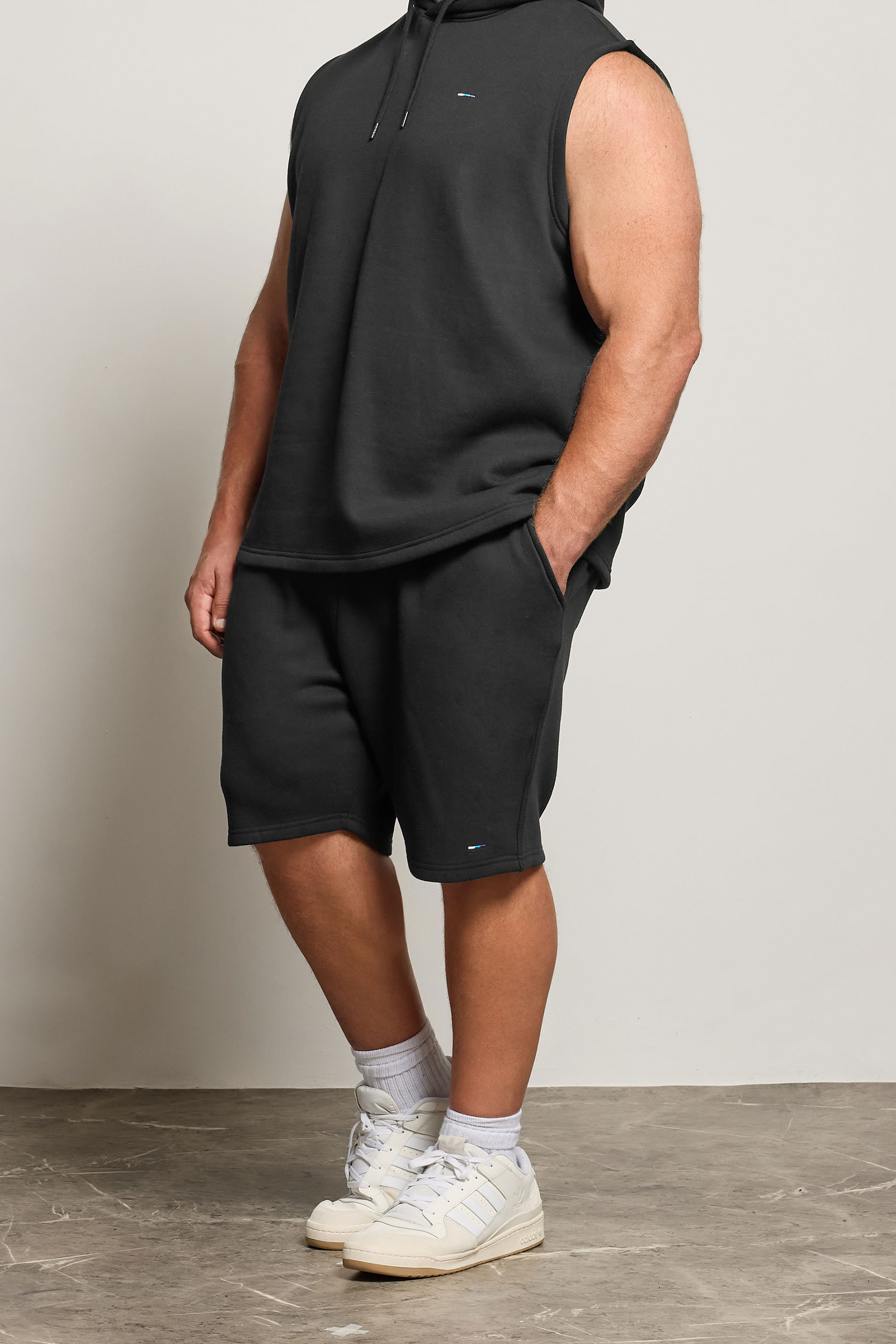 BadRhino Big & Tall Black Jogger Shorts | BadRhino 1