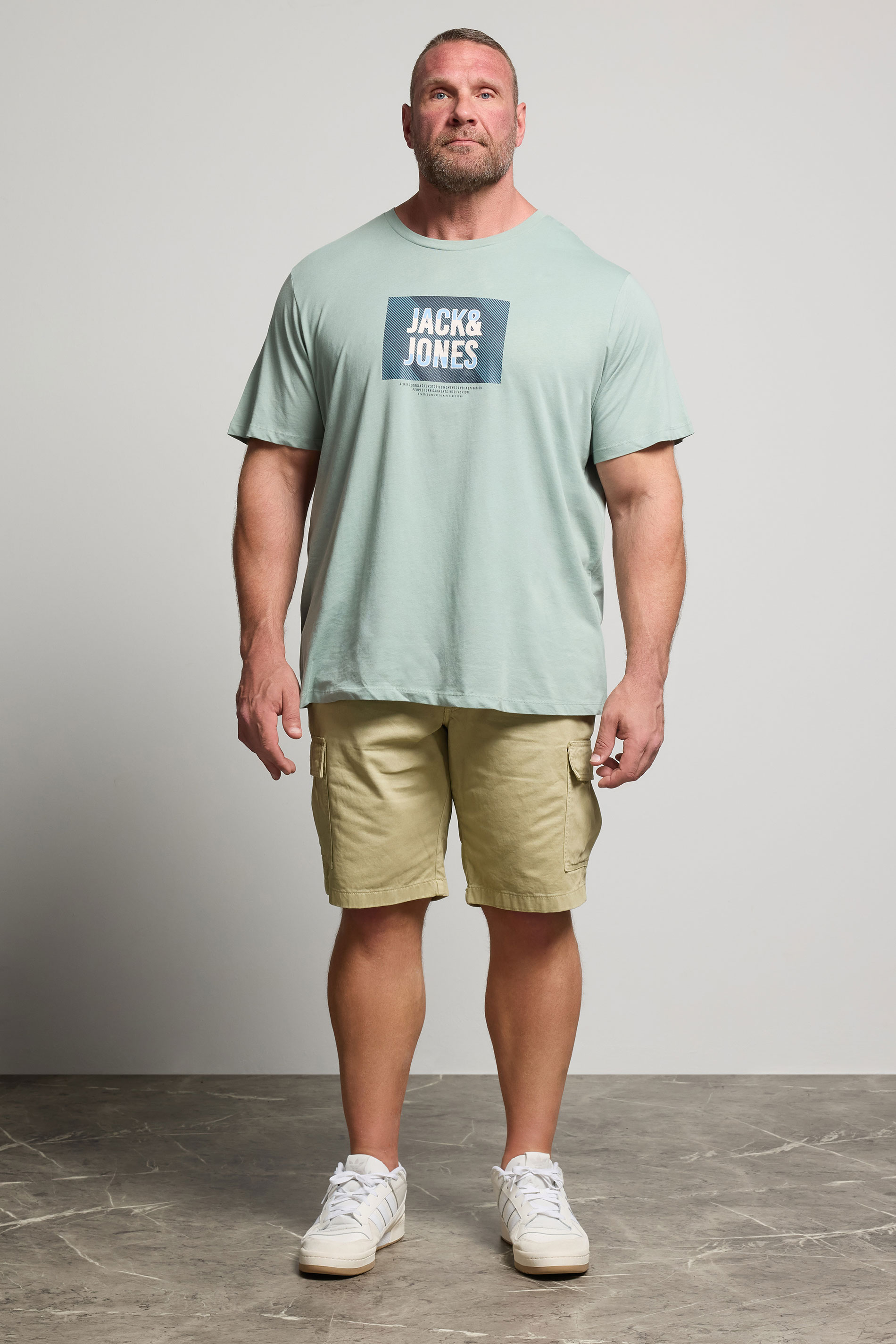 JACK & JONES Big & Tall Crockery Brown Cargo Shorts | BadRhino 2