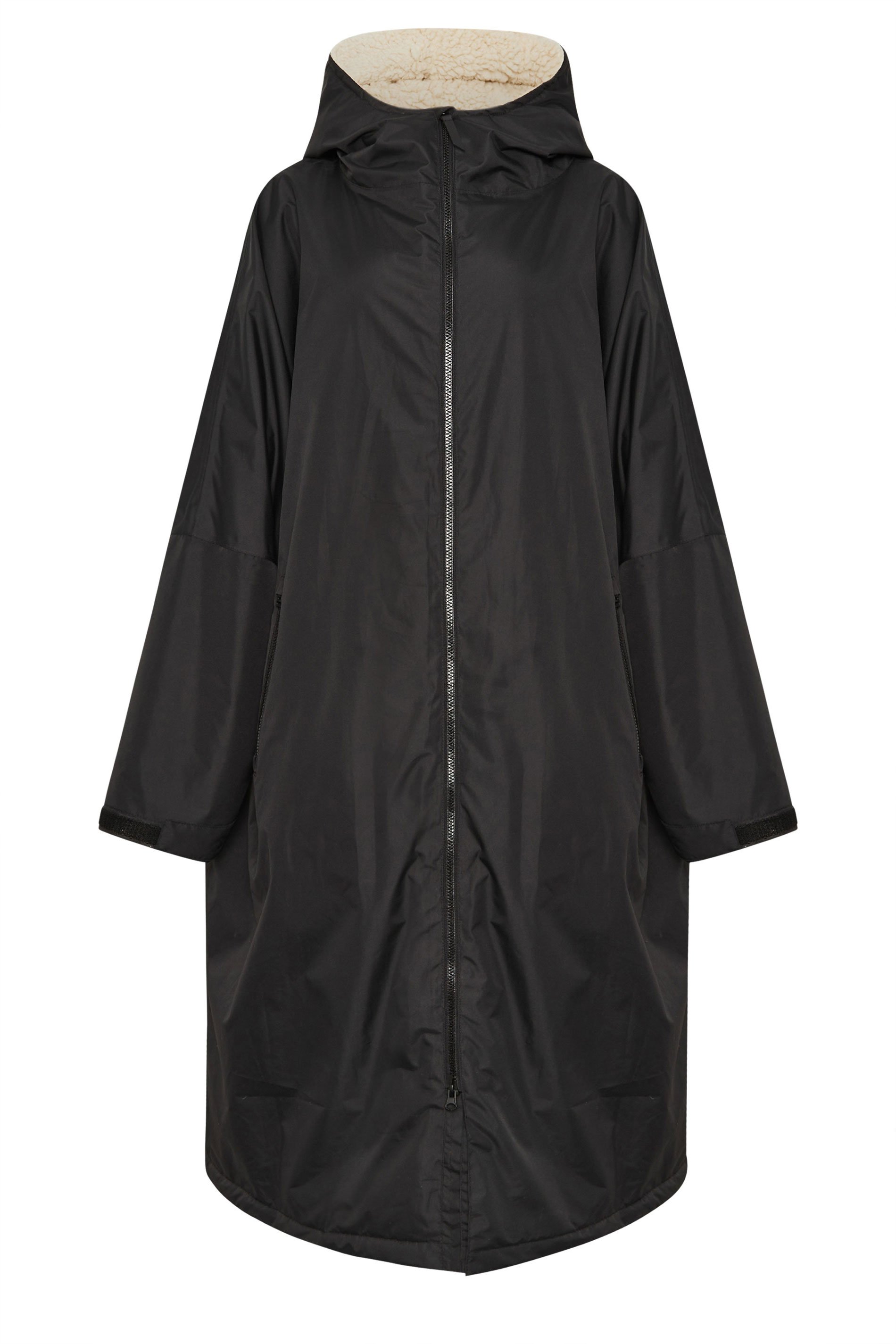 LTS Tall Black Waterproof Fleece Lined Robe | Long Tall Sally 7