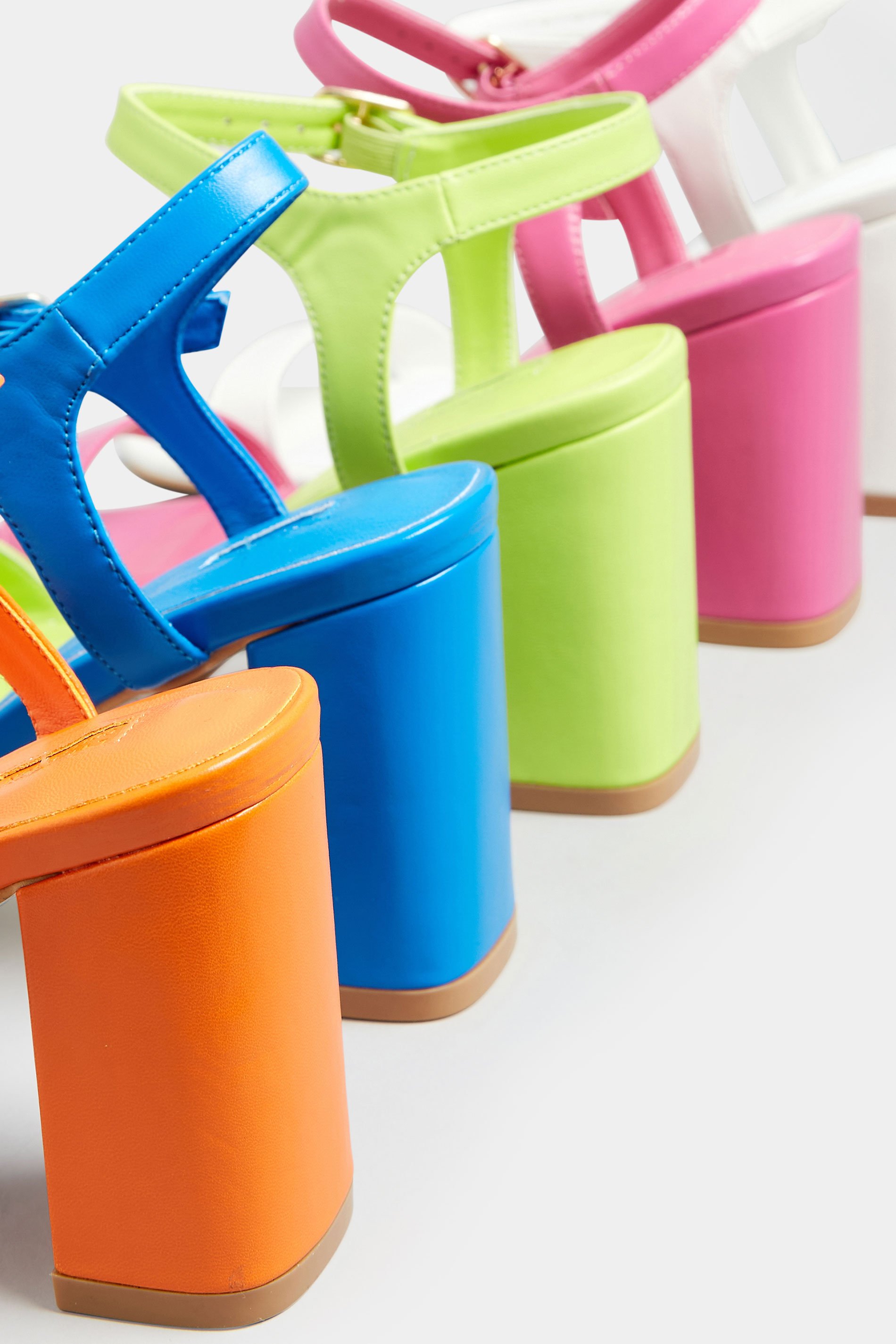 YOURS Lime Green Block Heel Sandal In Wide E Fit & Extra Wide Fit | Yours Clothing 6