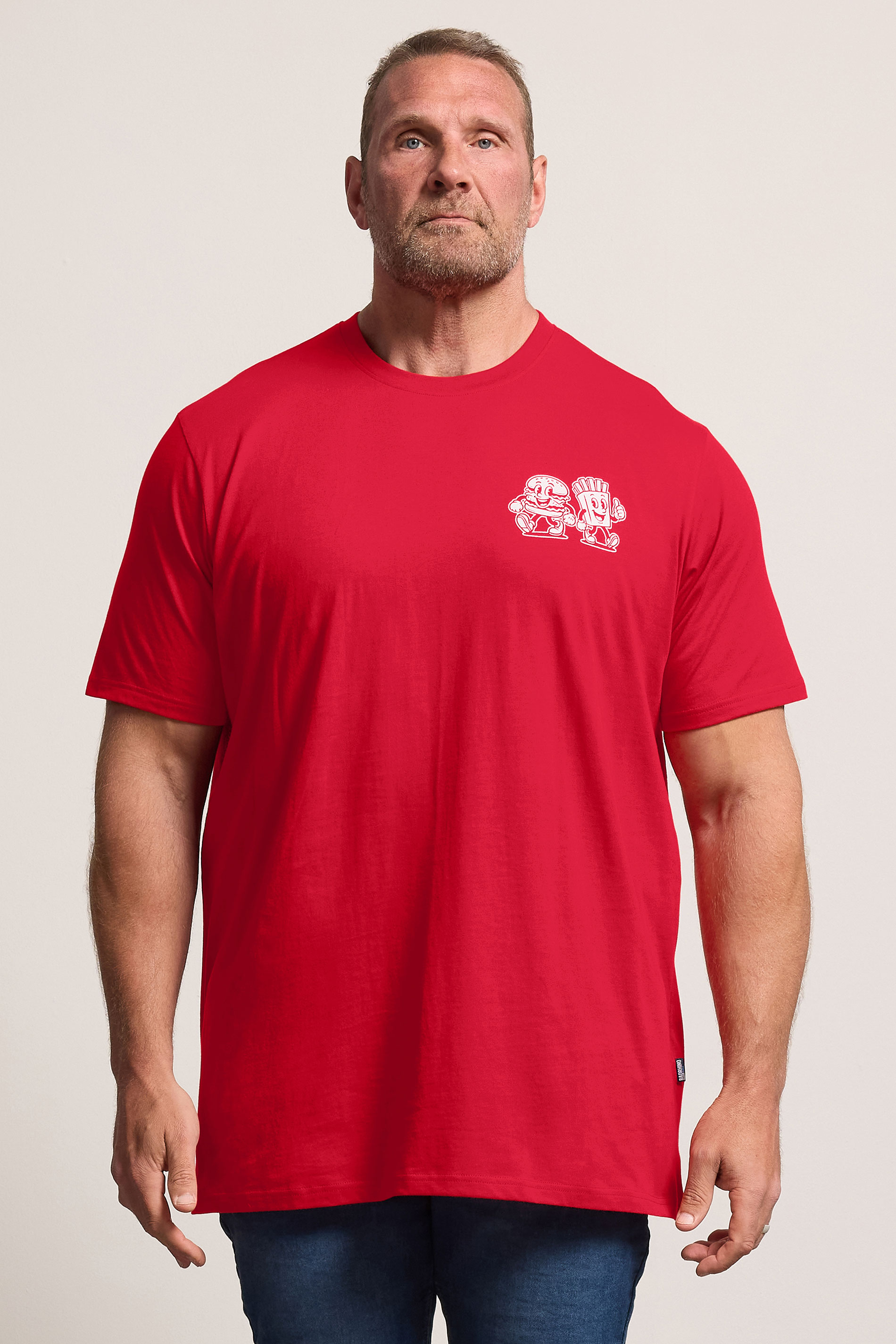BadRhino Big & Tall Red Extra Long 'Grill & Chill' T-Shirt | BadRhino 3