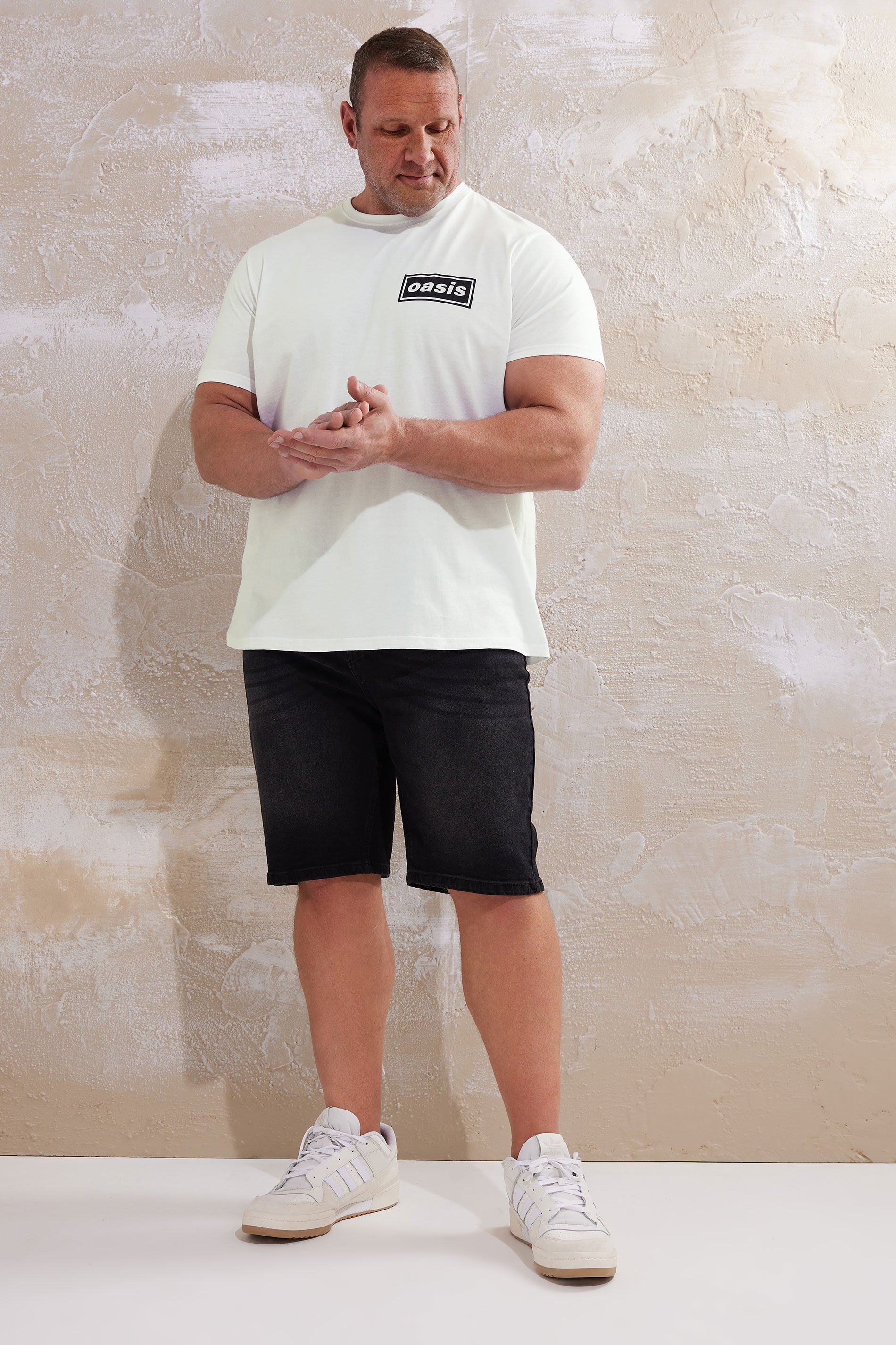 BadRhino Big & Tall White 'Definitely Maybe' Printed Oasis T-Shirt | BadRhino 2