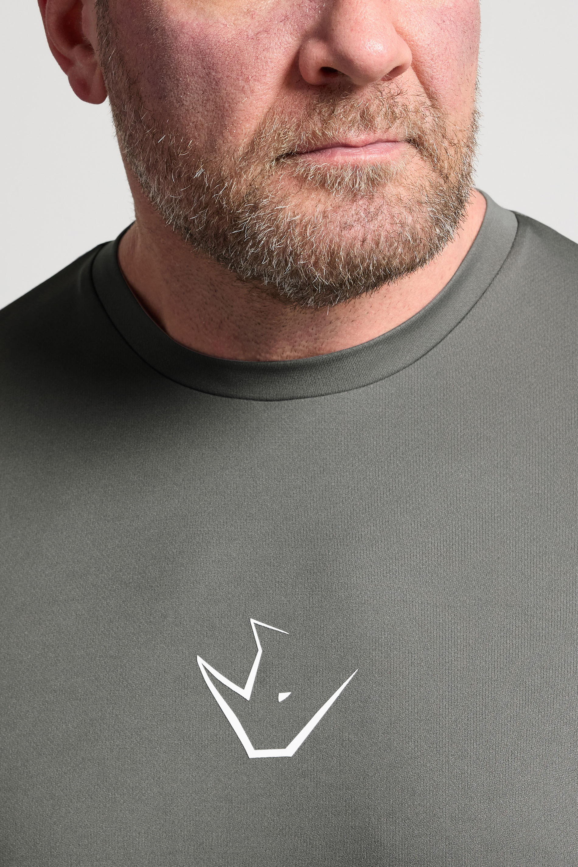 IronRhino Big & Tall Grey Performance Long Sleeve T-Shirt | BadRhino 4