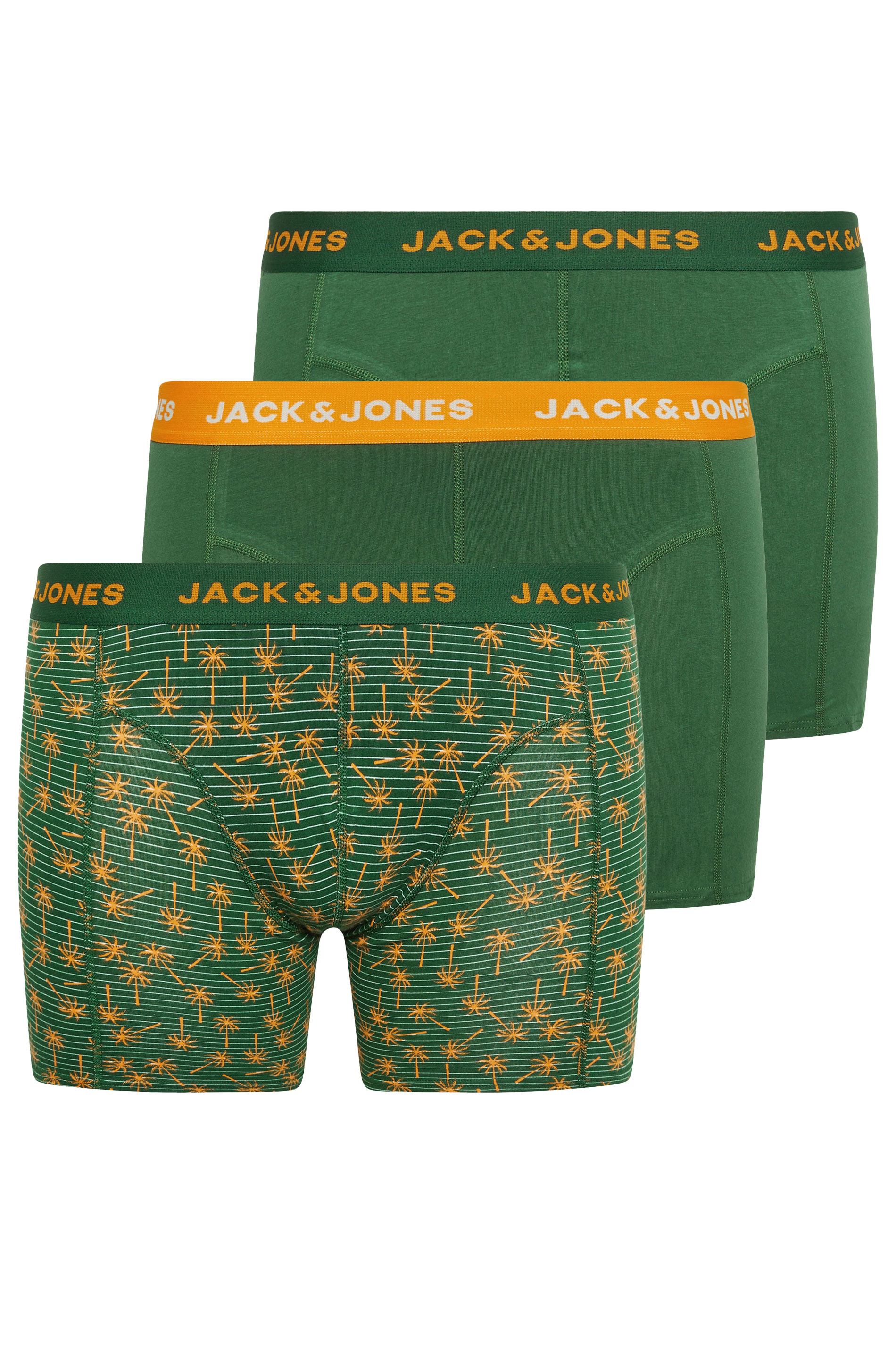 JACK & JONES Green 3 Pack Boxers | BadRhino 3