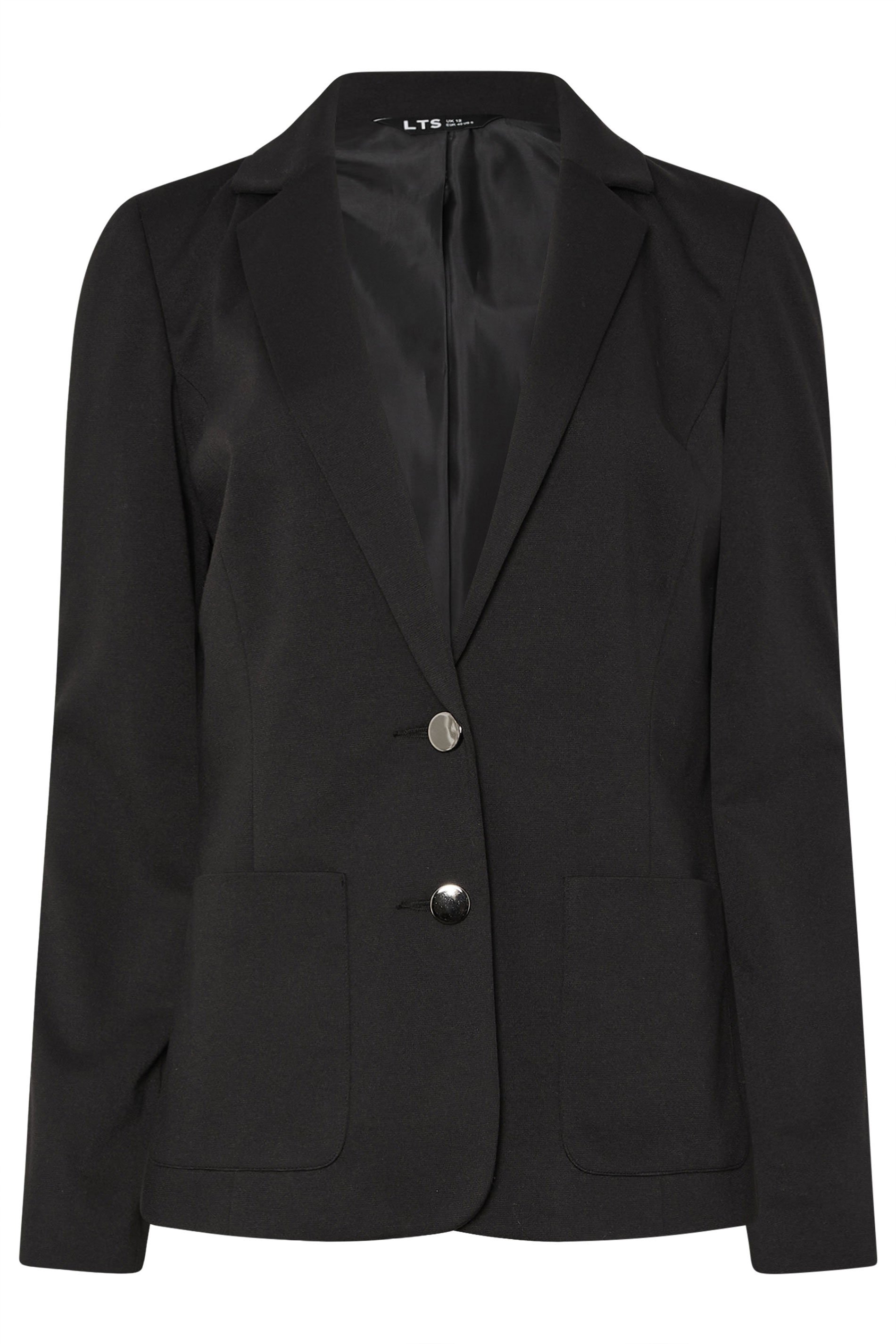 LTS Tall Black Tailored Button Blazer | Long Tall Sally 7