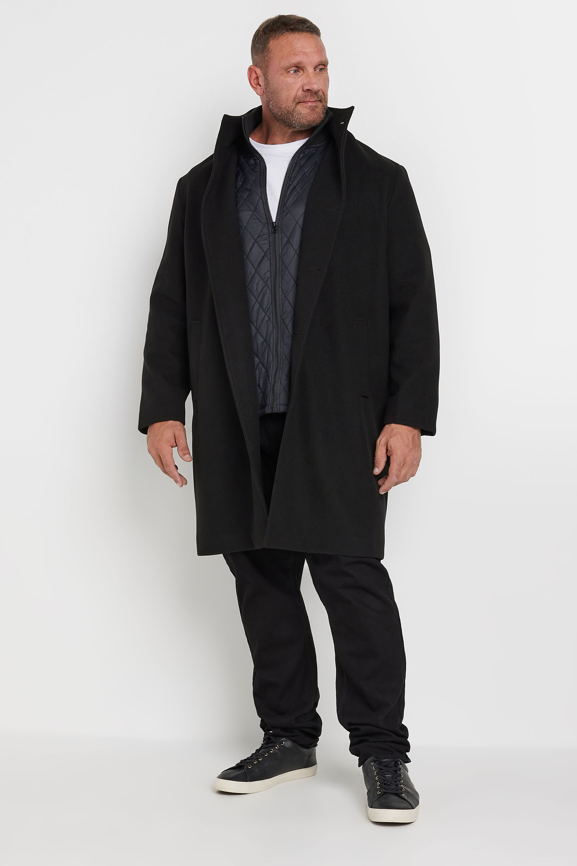 BadRhino Big & Tall Black Funnel Neck Jacket | BadRhino 2