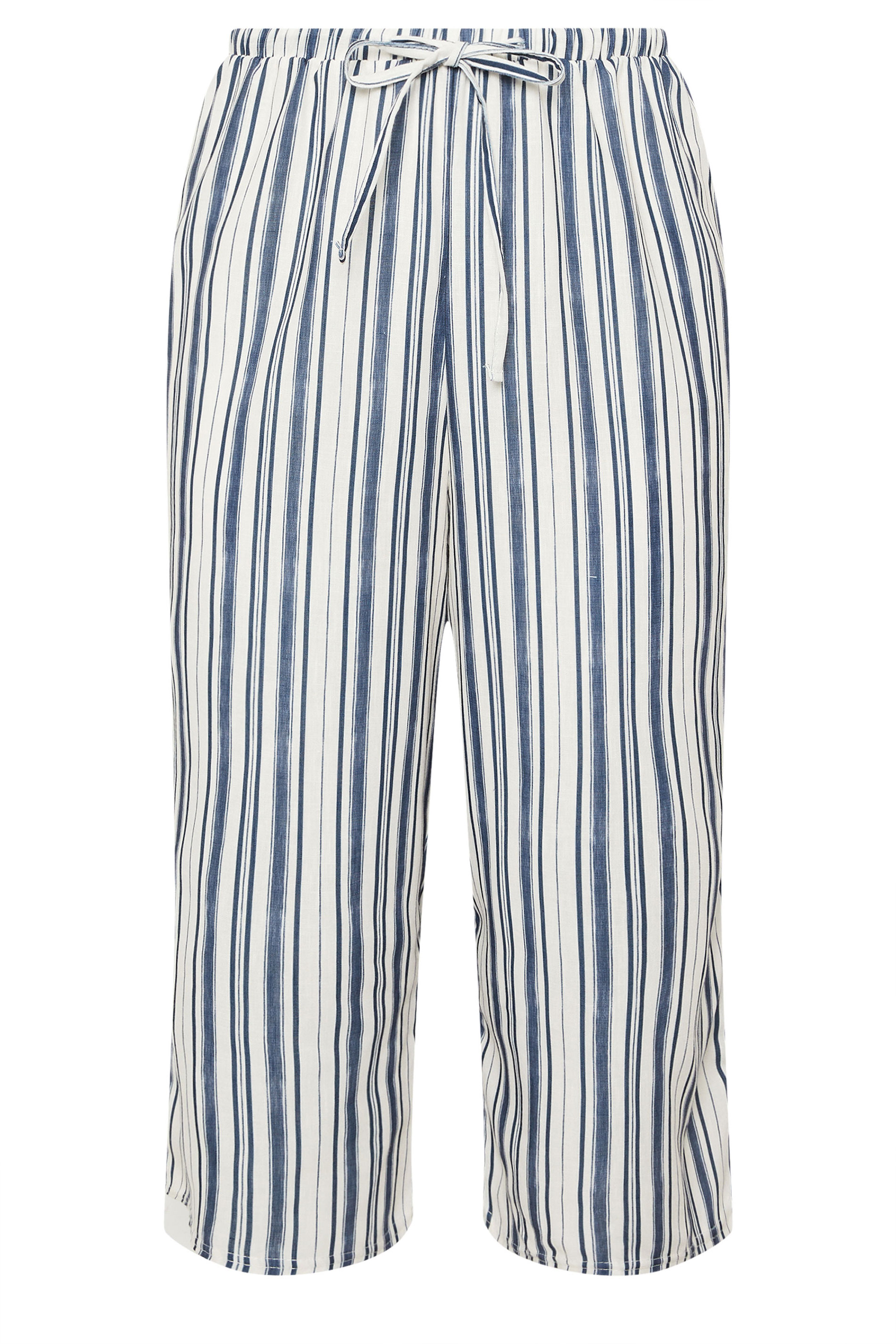YOURS Plus Size Blue Linen Look Culottes  | Yours Clothing 5