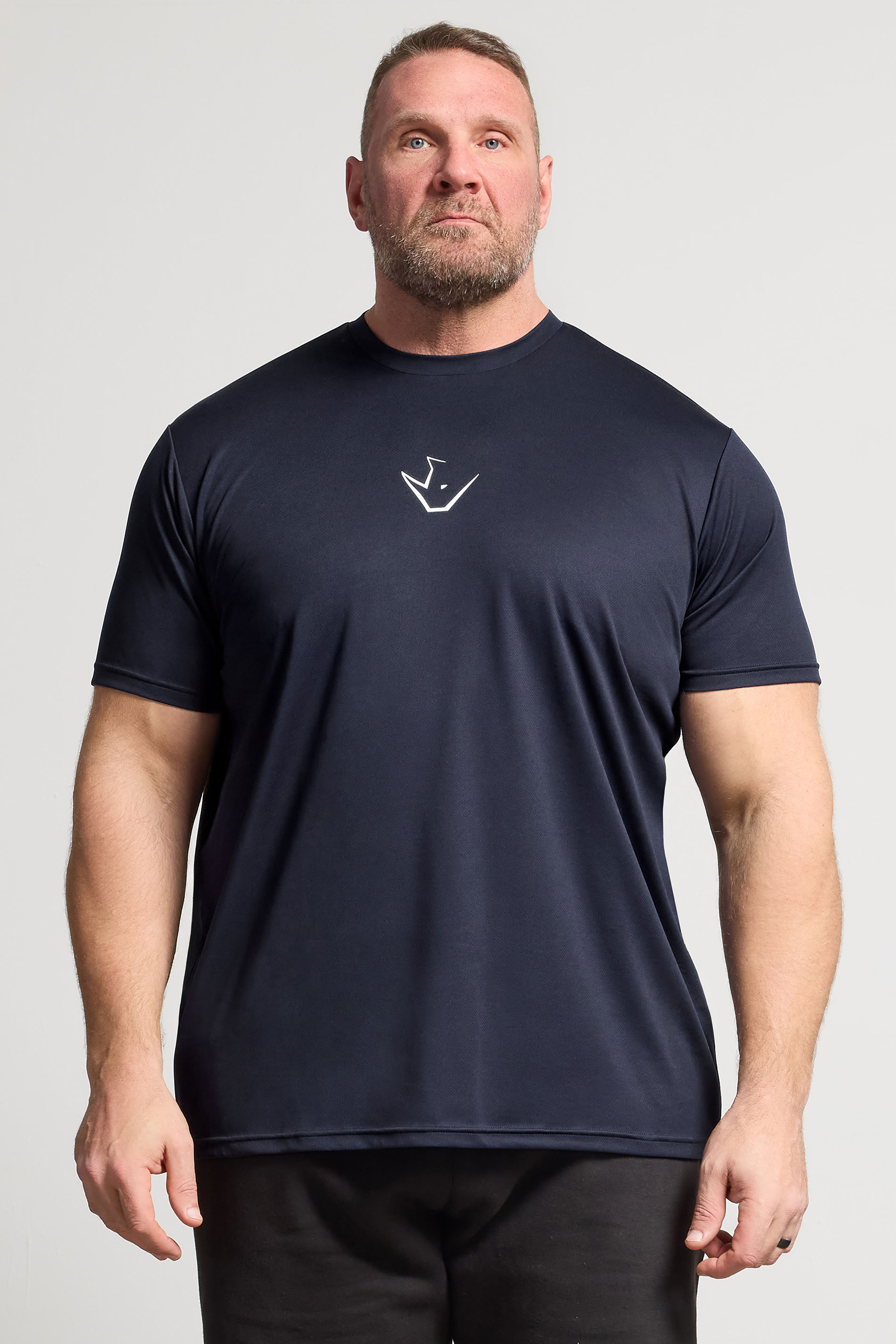 IronRhino Big & Tall Navy Blue Branded Performance T-Shirt | BadRhino 3