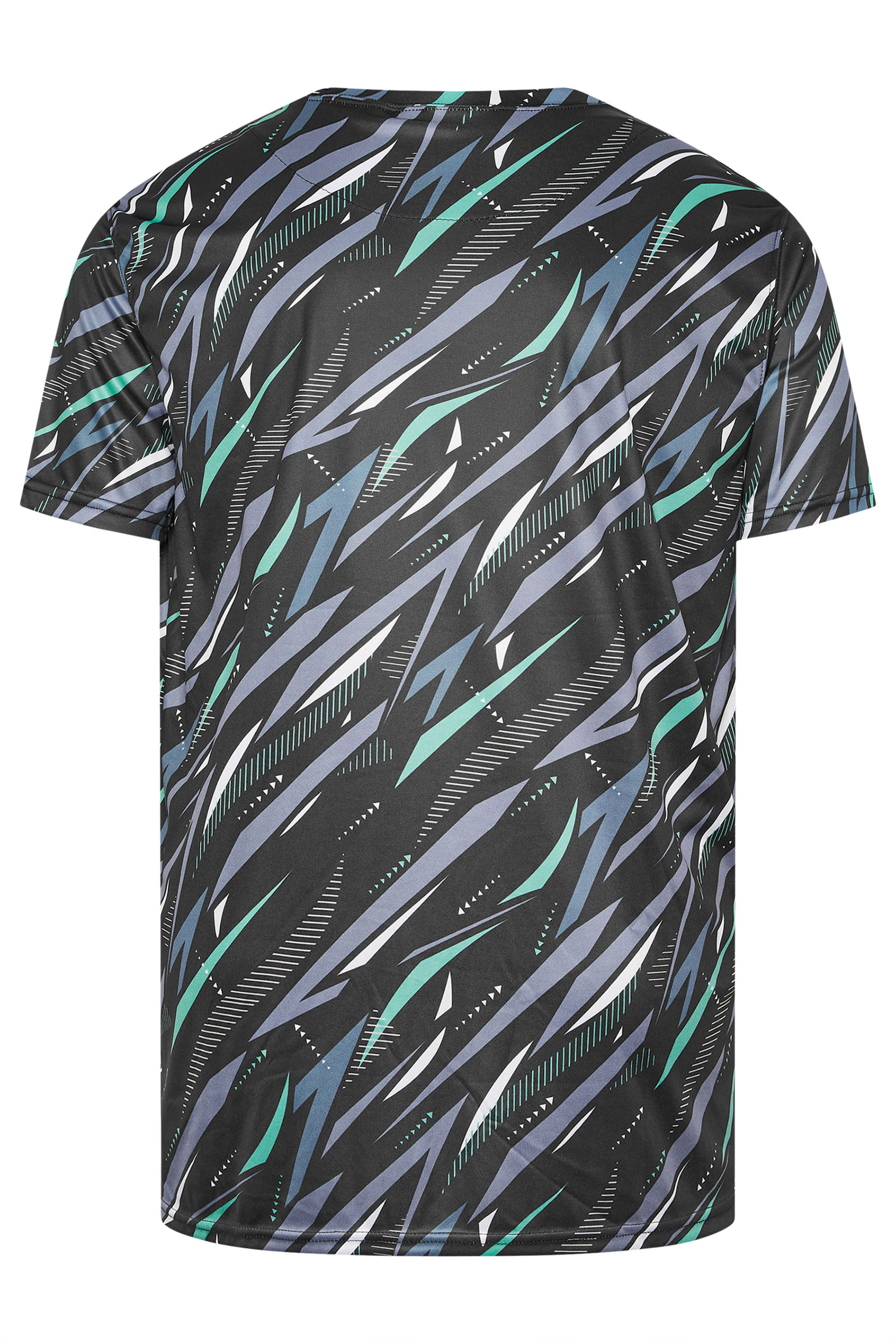 D555 Big & Tall Black Lightweight All Over Print T-Shirt | BadRhino 4