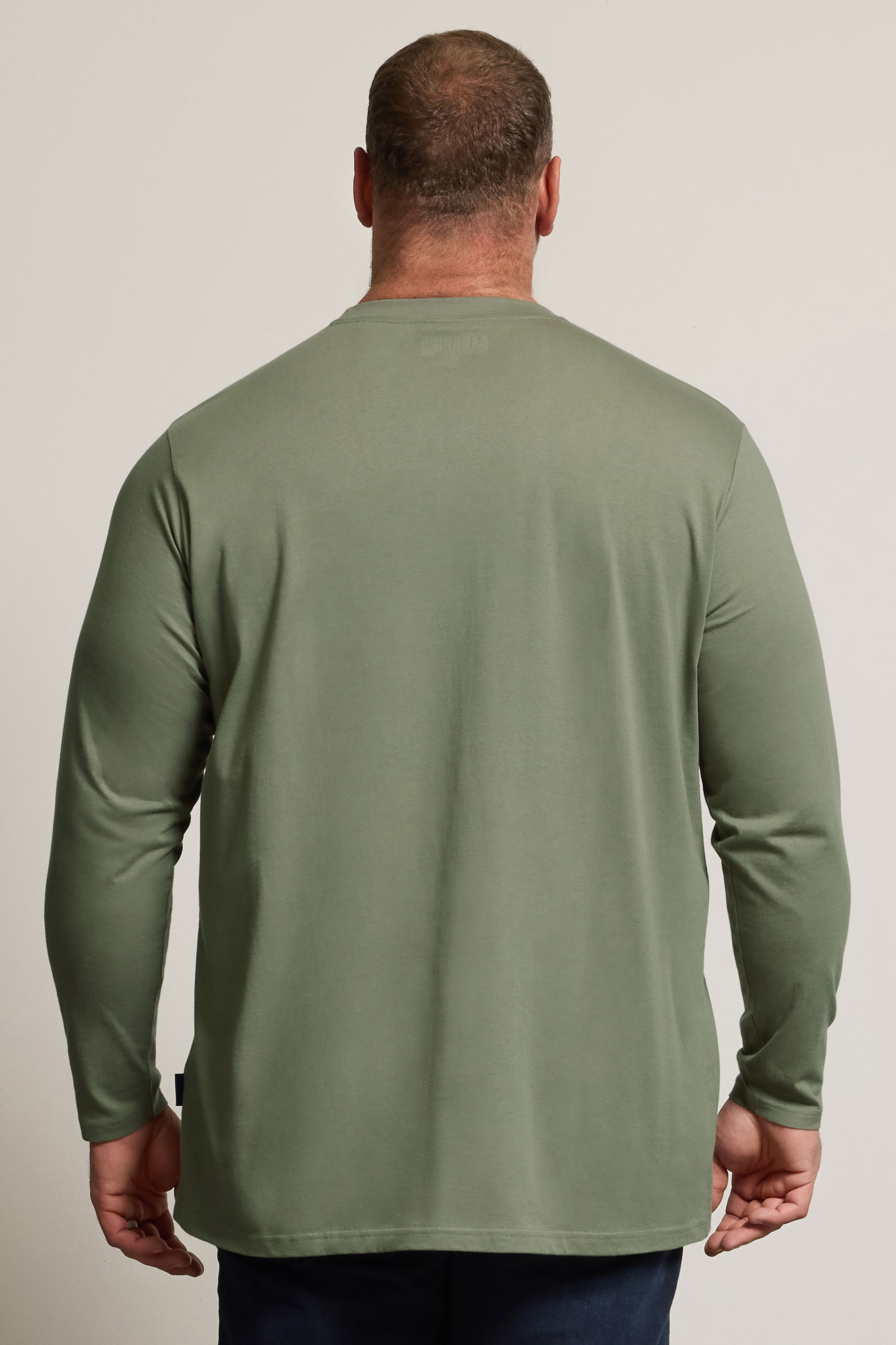 BadRhino Big & Tall Sage Green Extra Long Core Long Sleeve T-Shirt | BadRhino 3