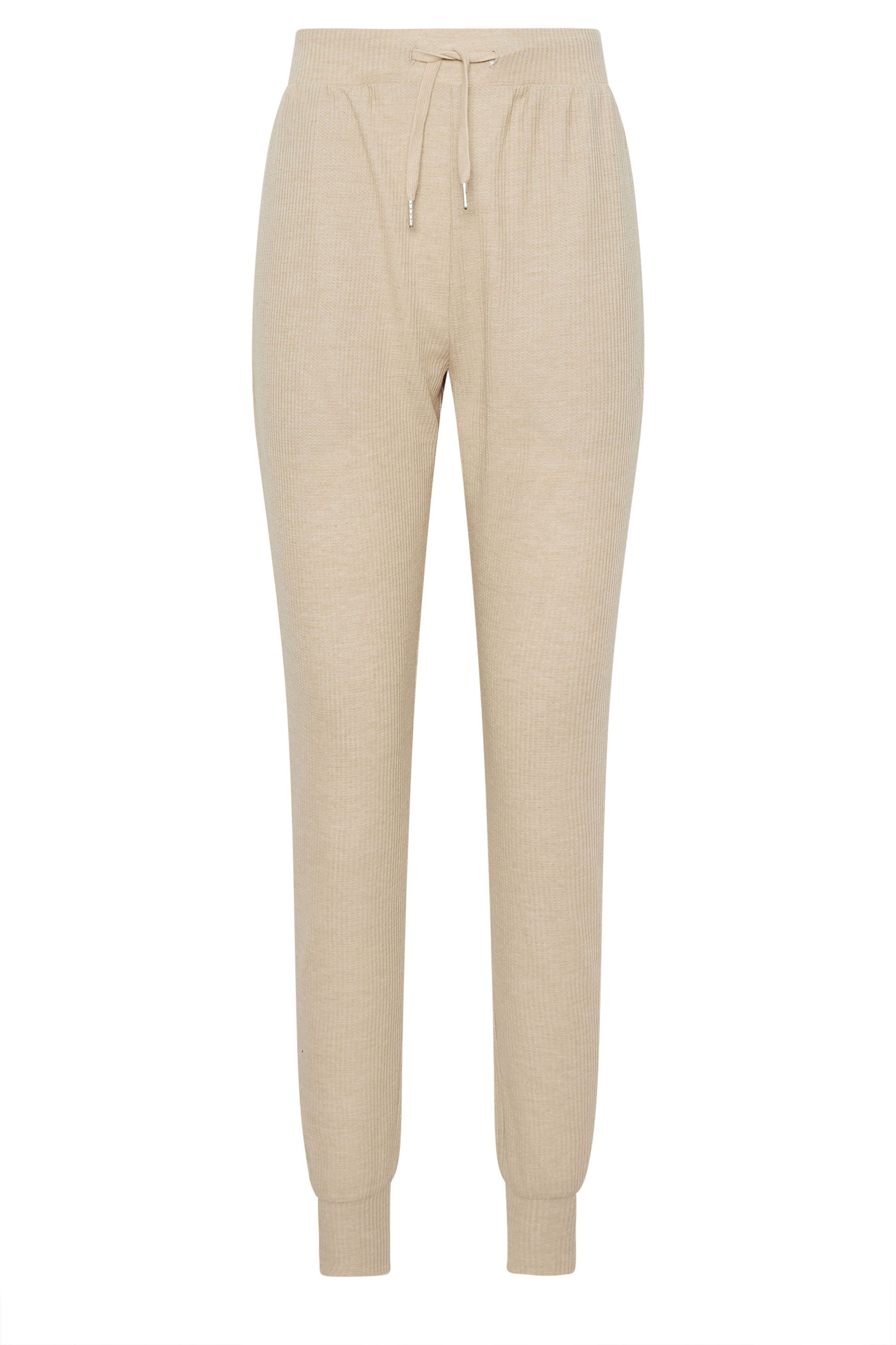 LTS Tall Beige Brown Waffle Lounge Trousers | Long Tall Sally 5