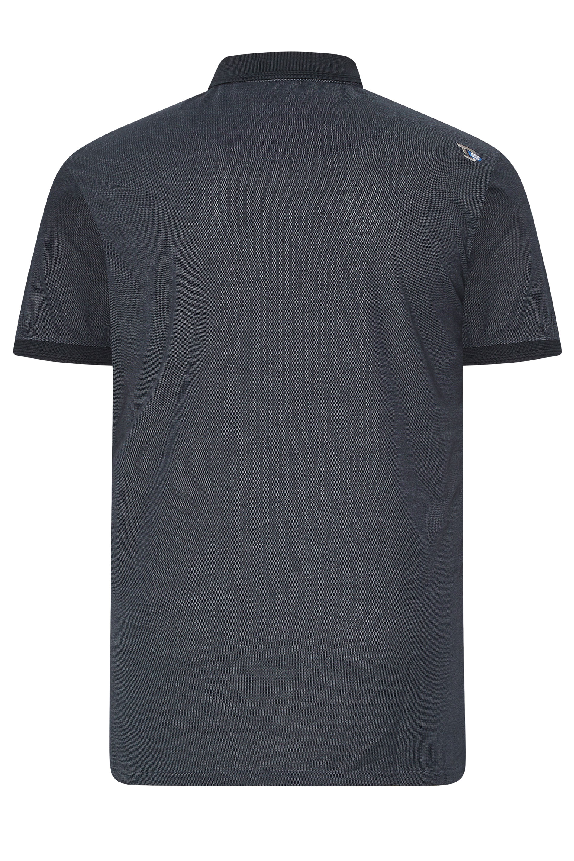 D555 Big & Tall Grey Jacquard Polo Shirt | BadRhino 4