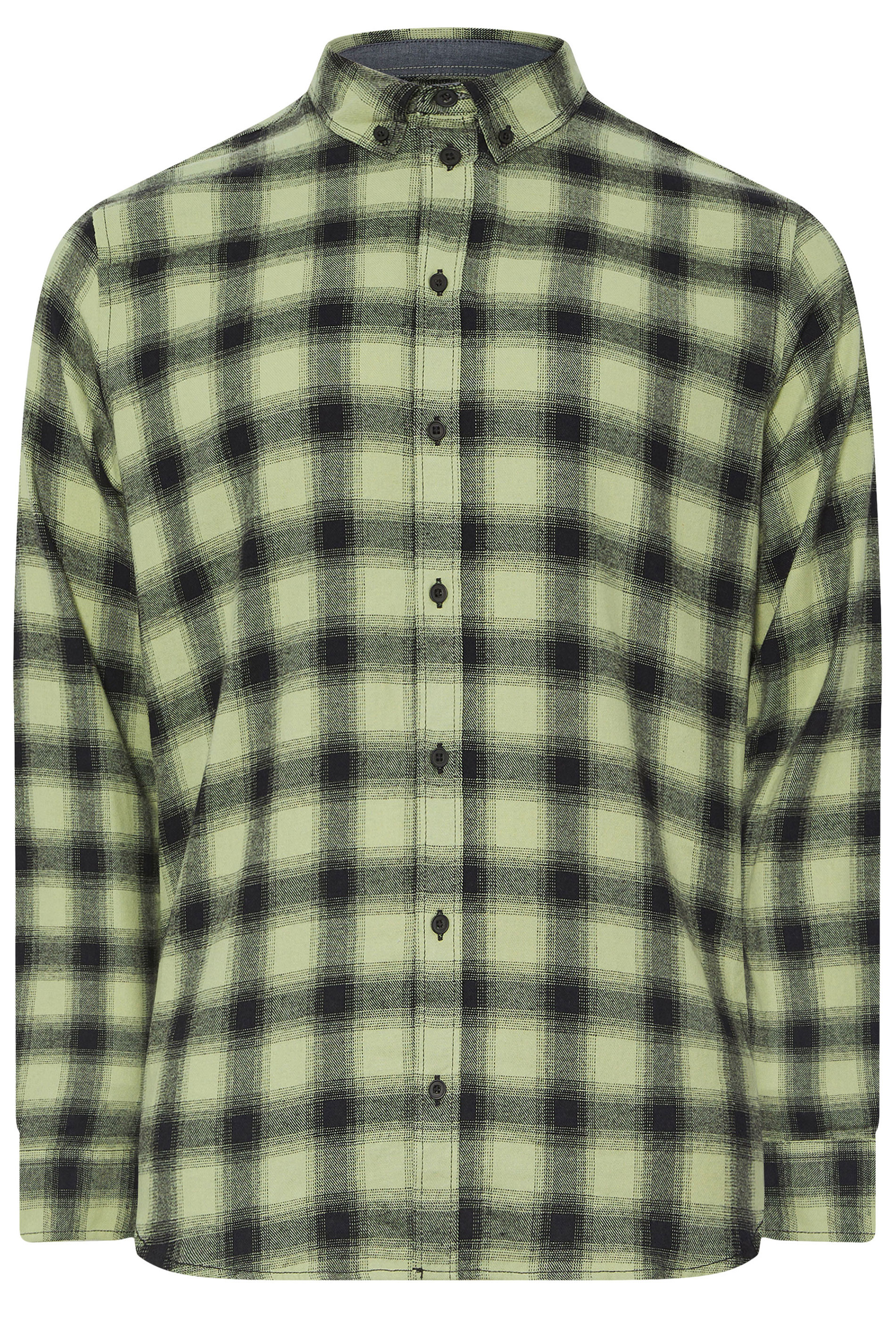 BLEND Big & Tall Sage Green Check Shirt | BadRhino 3