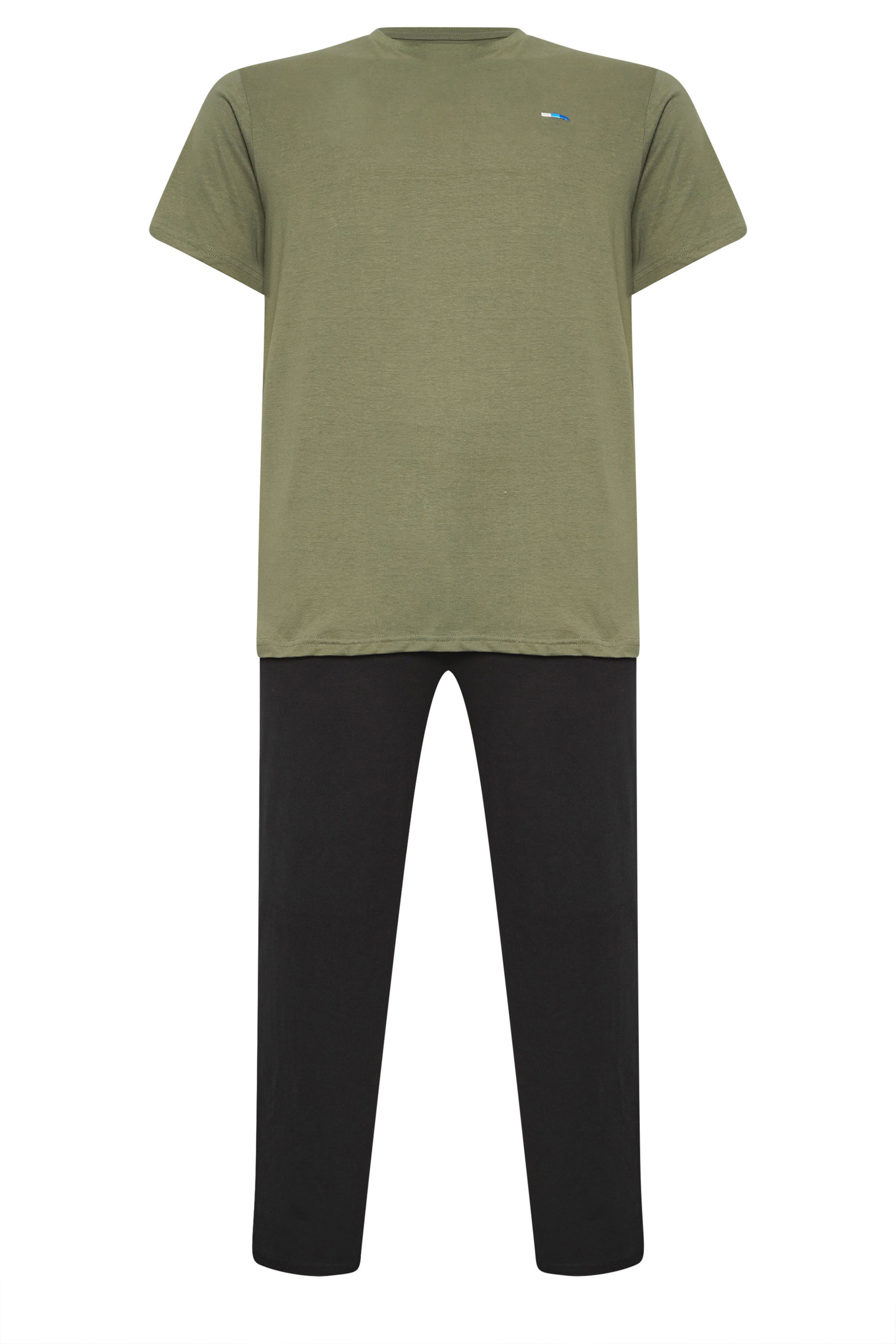 BadRhino Big & Tall Olive Green Lounge Trouser & T-Shirt Set | BadRhino 5
