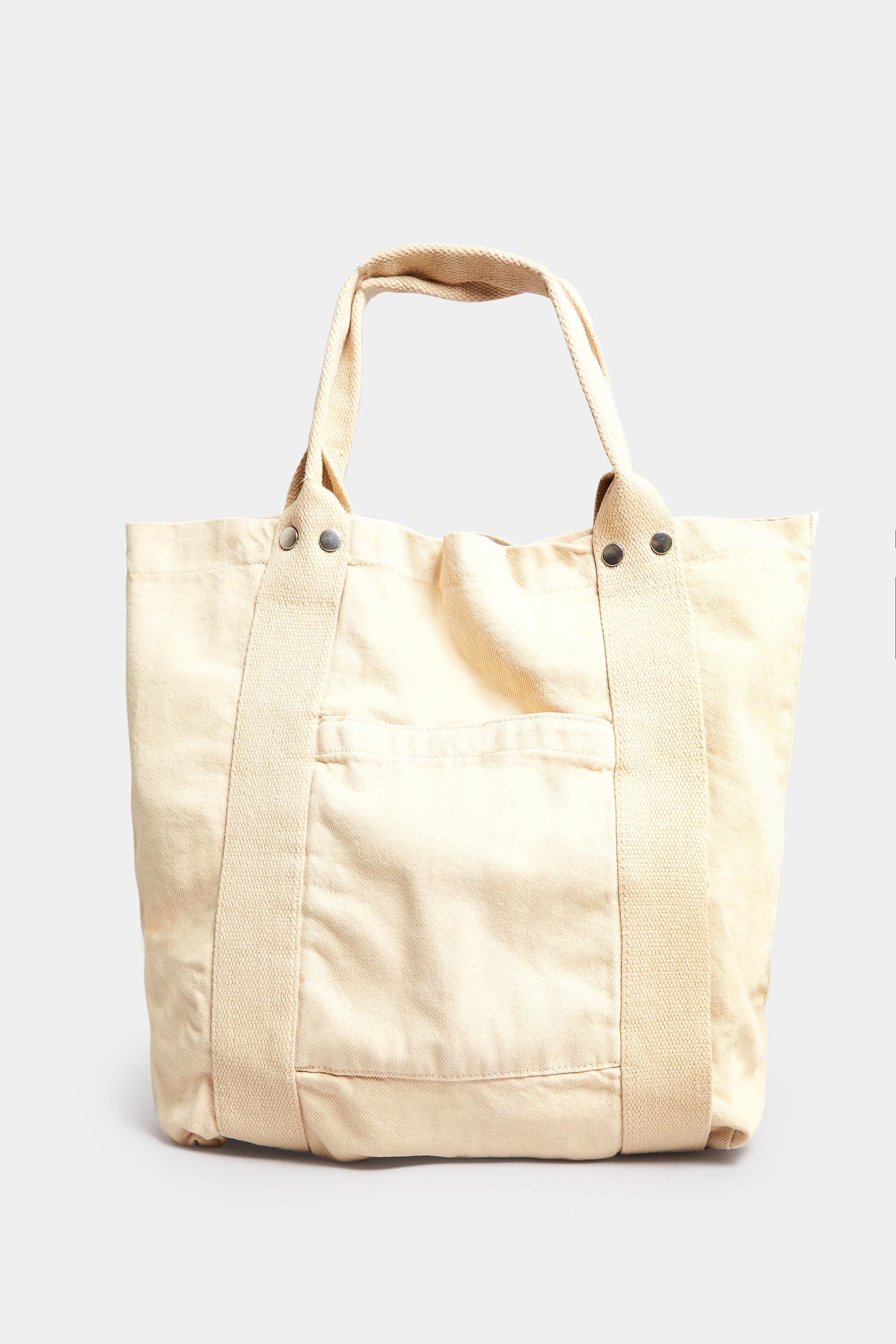 Beige Brown Canvas Tote Bag | Yours Clothing 3