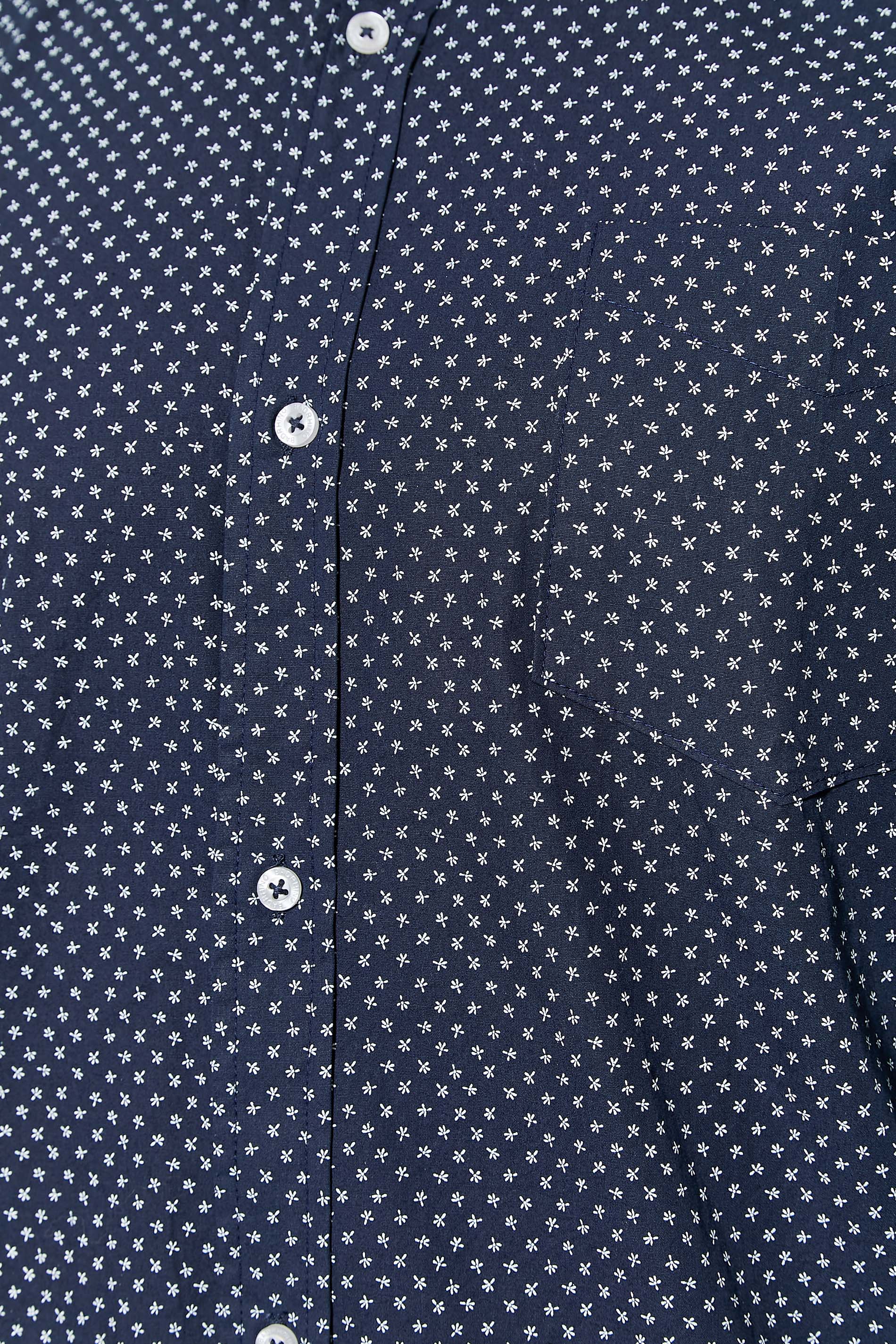 Big & Tall Navy Blue Paisley Print Shirt | BadRhino 2