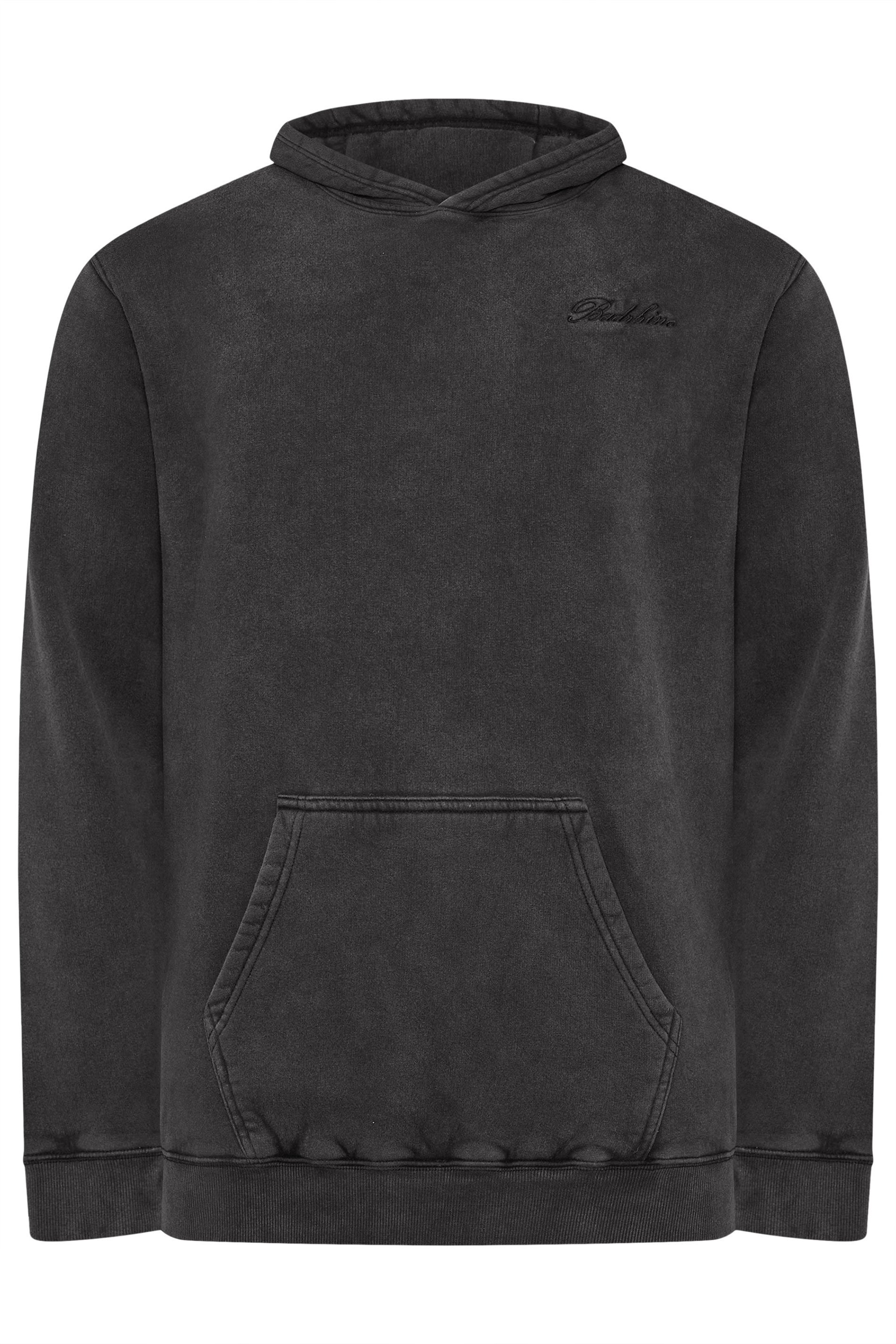 BadRhino Big & Tall Black Sun Bleached Hoodie | BadRhino 2