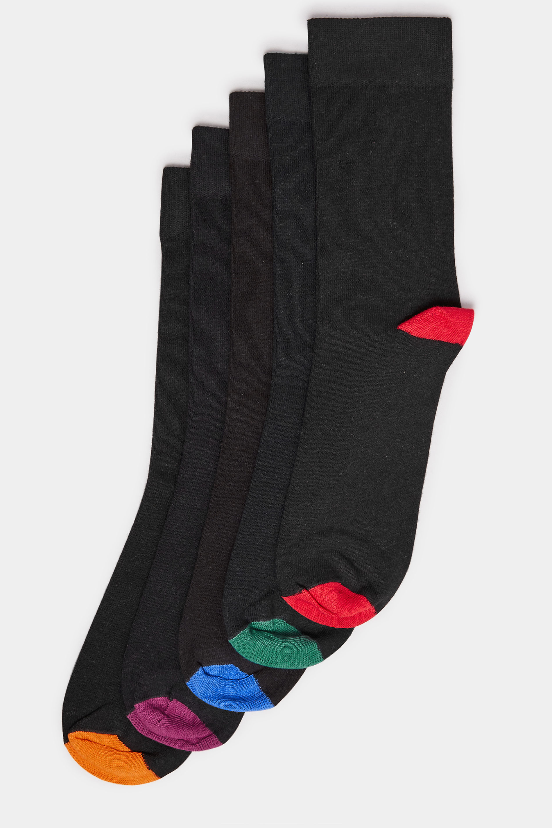 BadRhino 5 PACK Black Heel & Toe Ankle Socks | BadRhino 3