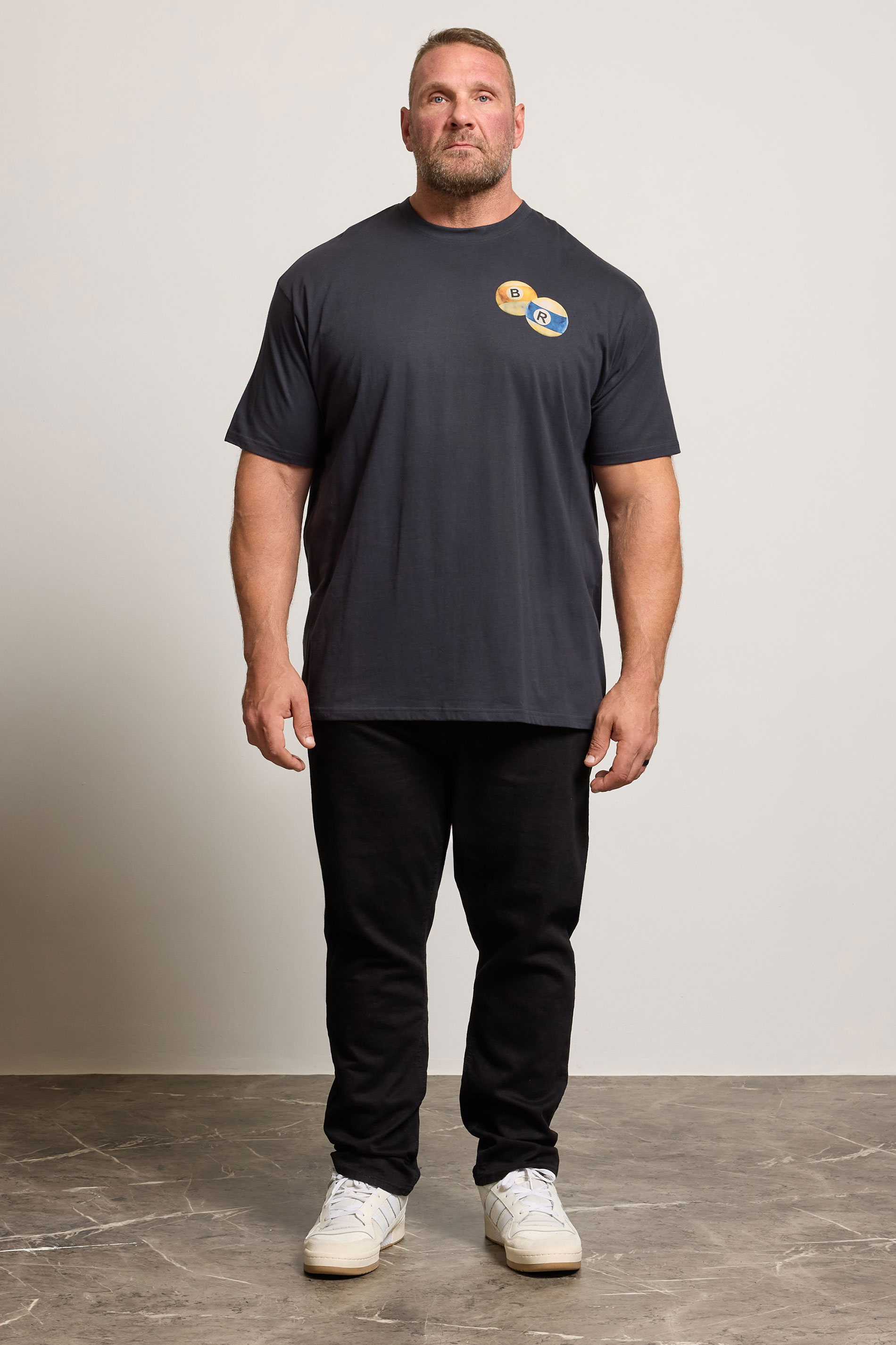 BadRhino Big & Tall Grey Billiards Club Graphic T-Shirt | BadRhino 2