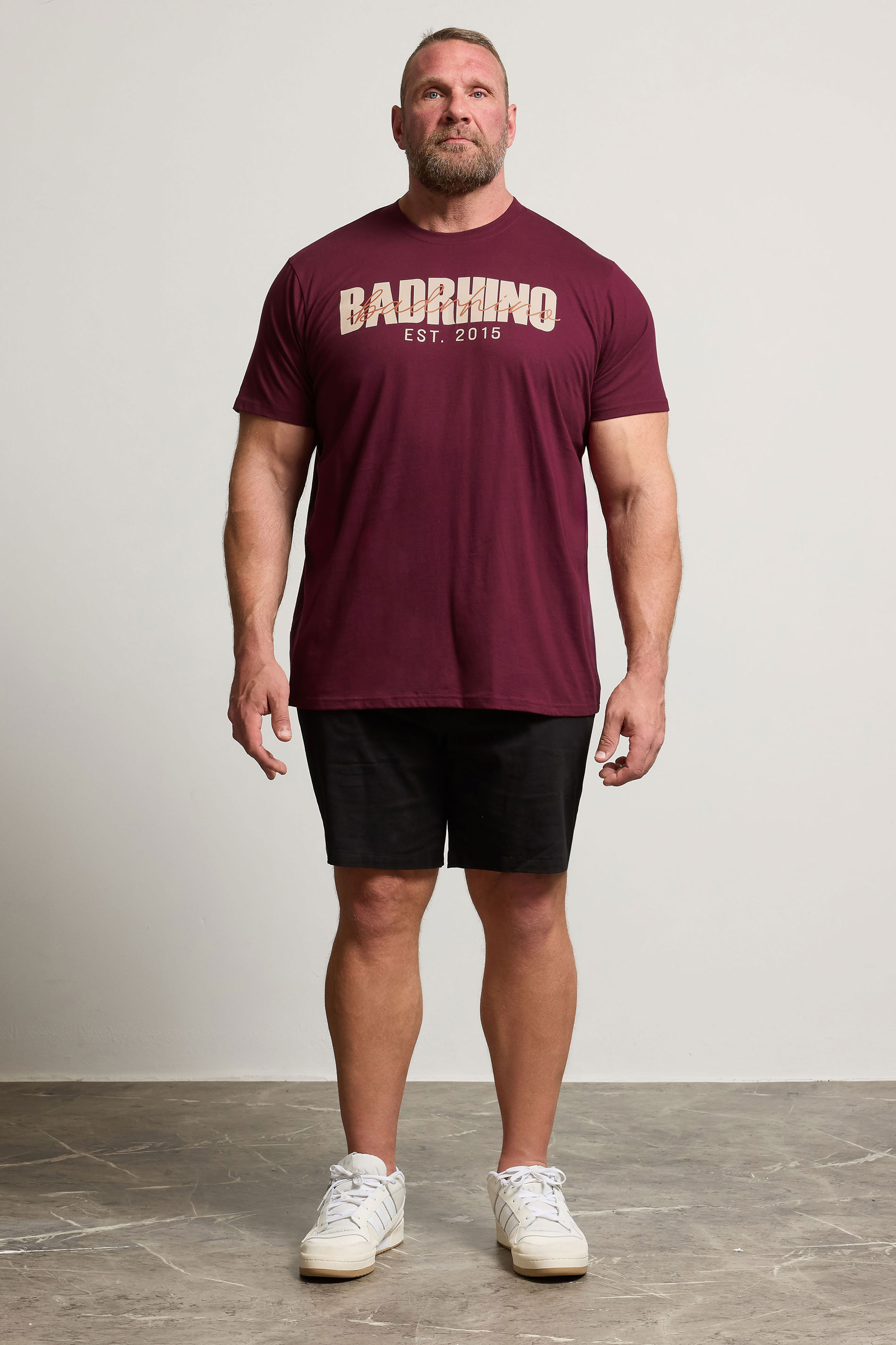 BadRhino Big & Tall 3 PACK Burgundy Red & Navy Blue Scripted T-Shirts | BadRhino 3