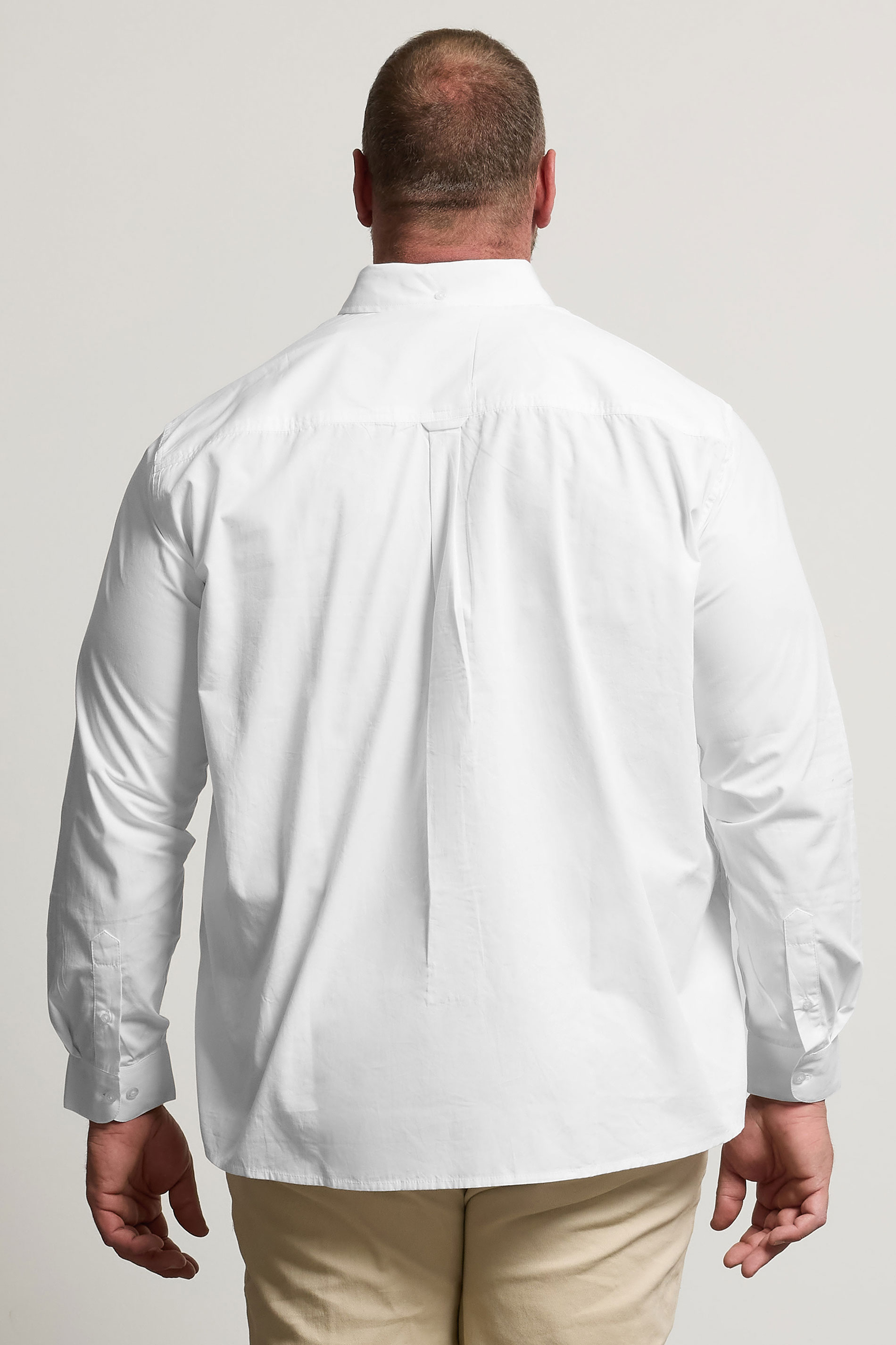 BadRhino Big & Tall White Poplin Shirt | BadRhino 3