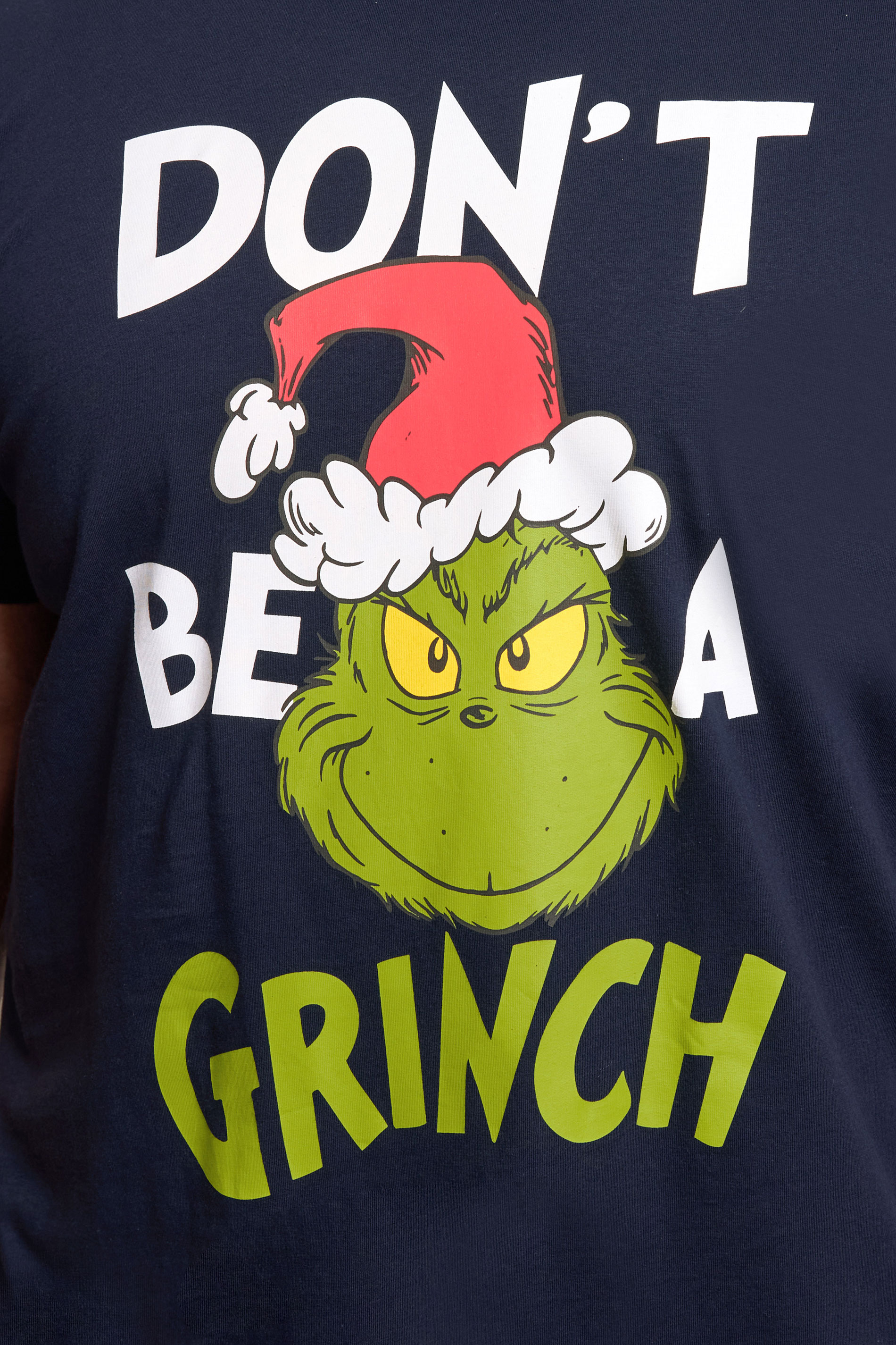 BadRhino Big & Tall Navy Blue Grinch Christmas Graphic T-Shirt | BadRhino 5