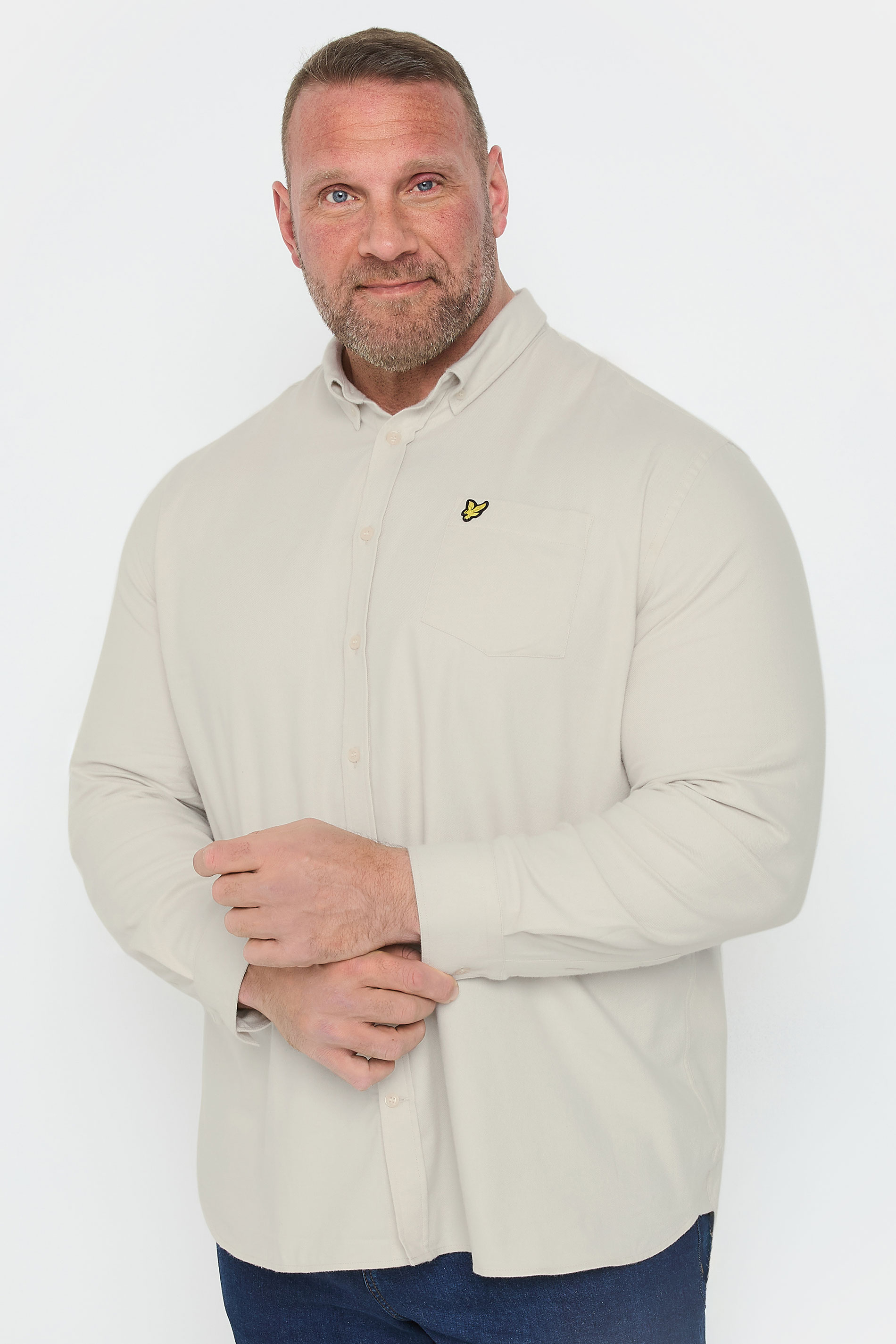 LYLE & SCOTT Big & Tall Cream Shirt | BadRhino 1