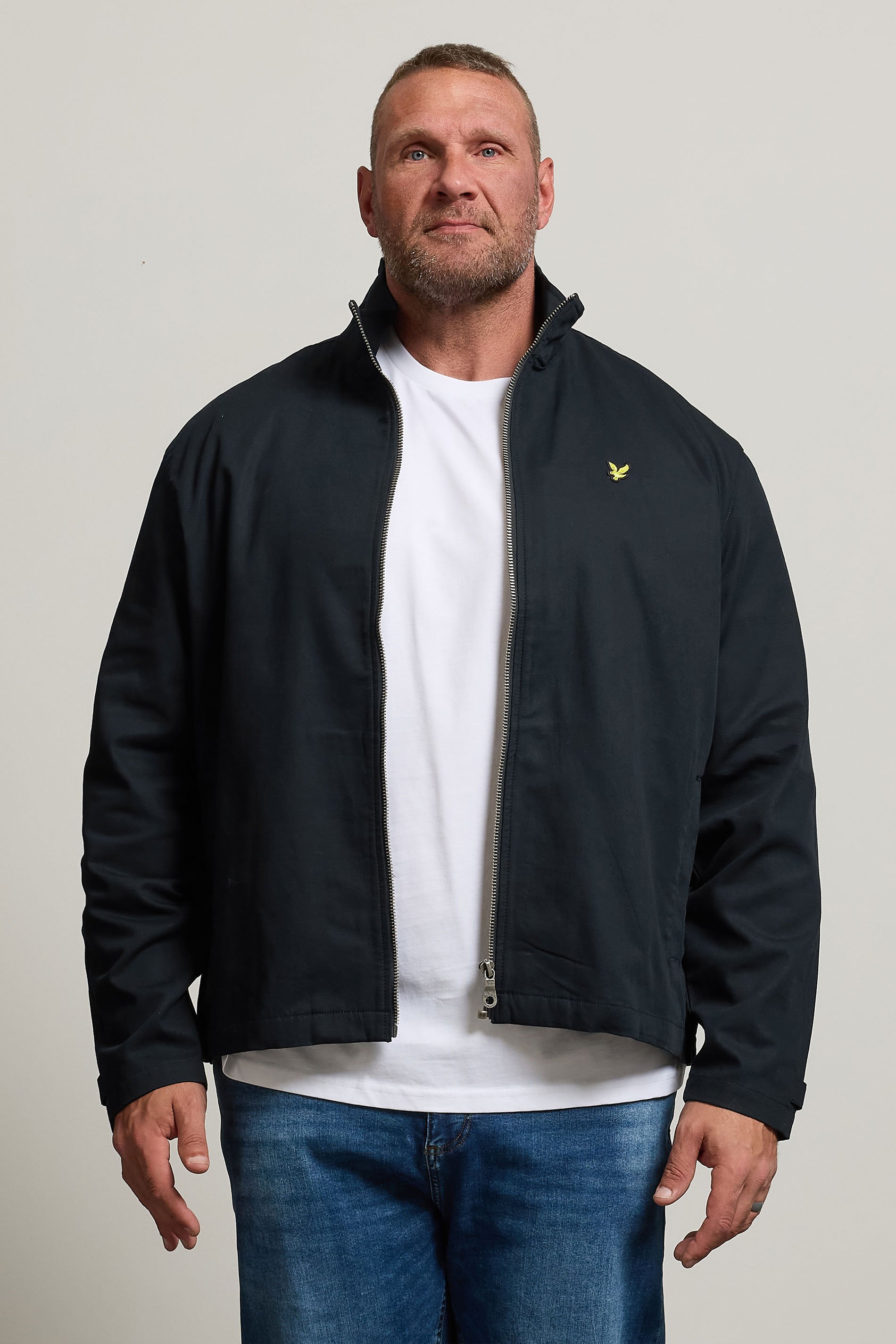 LYLE & SCOTT Big & Tall Navy Blue Twill Jacket | BadRhino 1