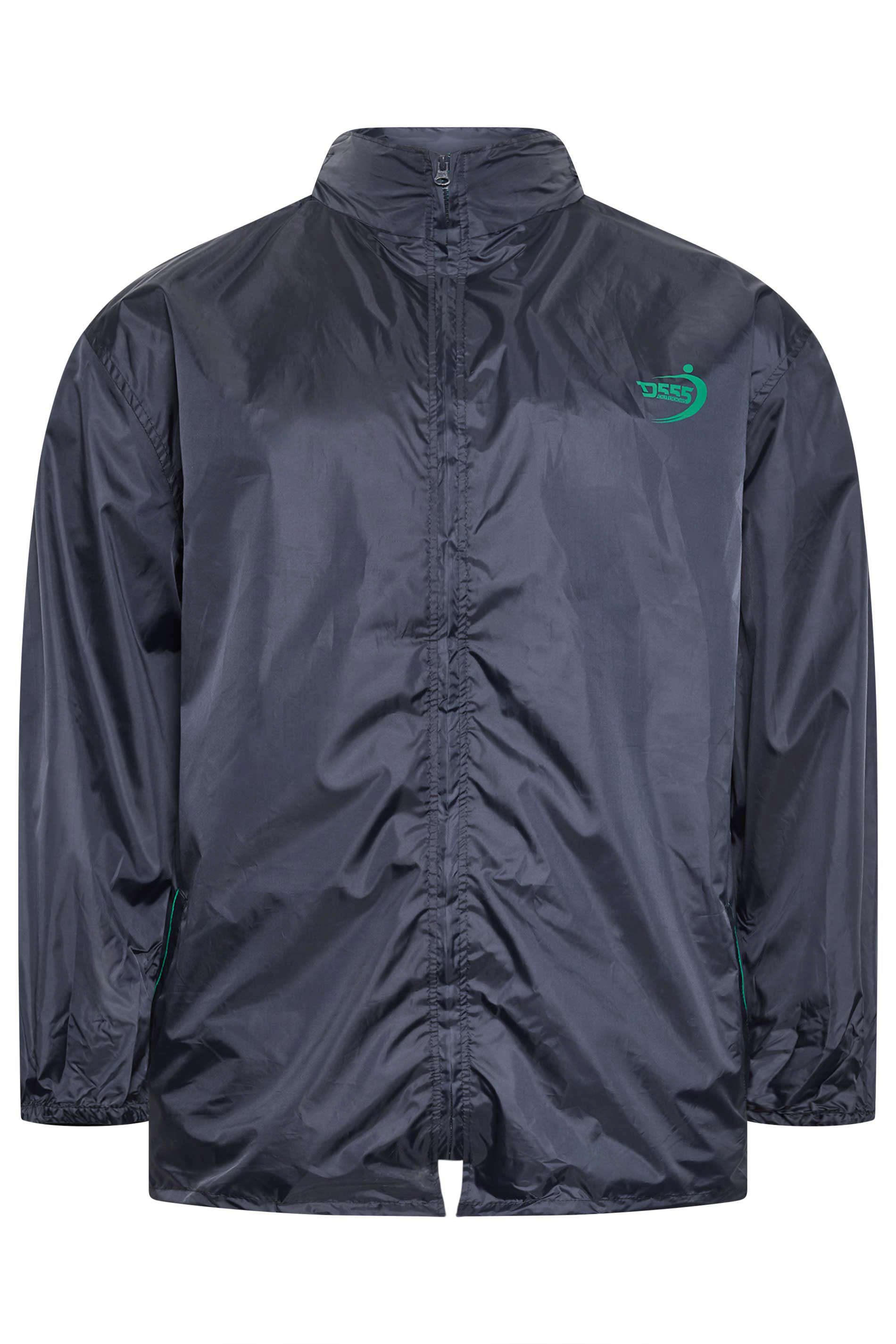 D555 Big & Tall Navy Blue Packaway Rain Jacket | BadRhino 5