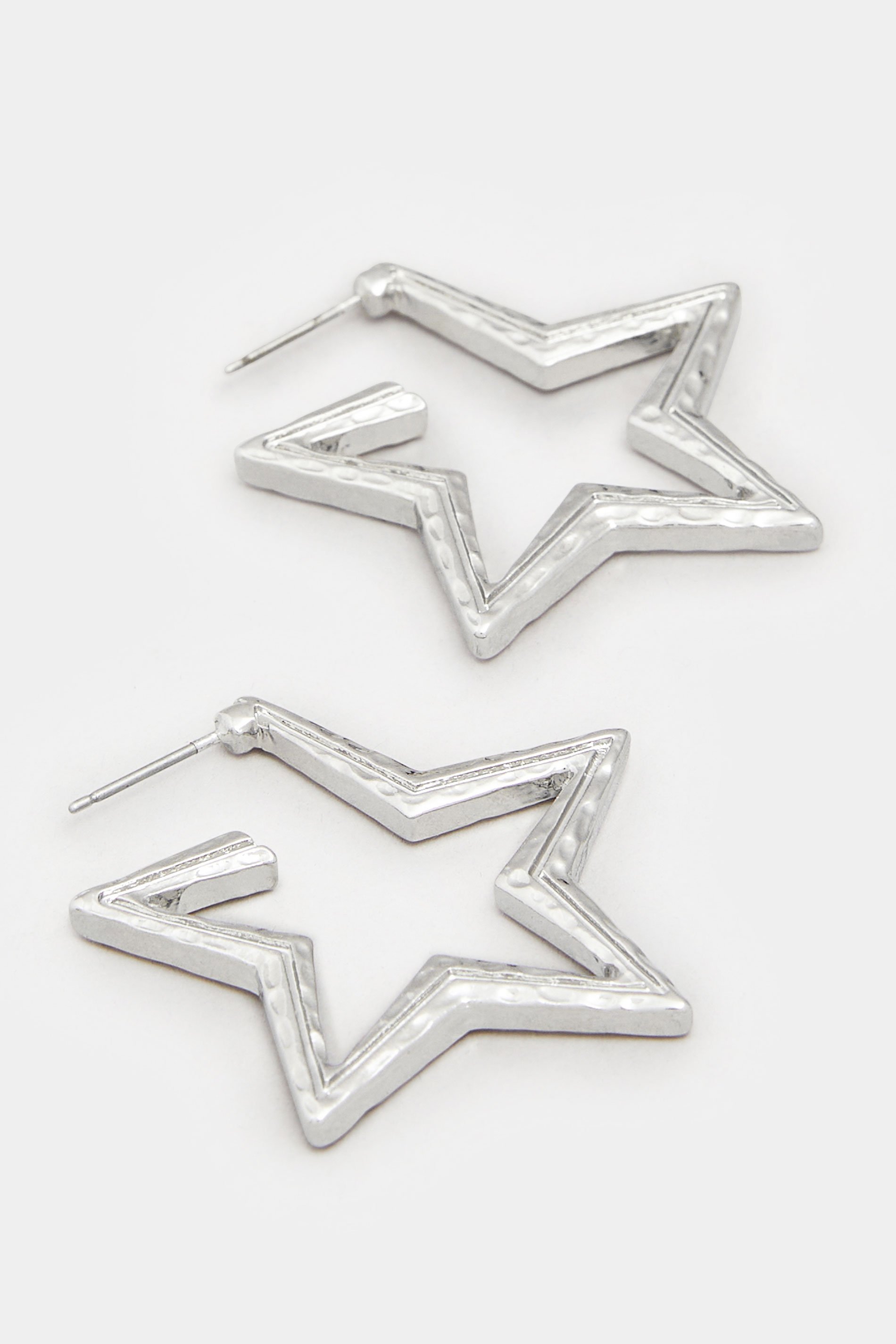 Silver Tone Star Diamante Earrings | Yours Clothing 3