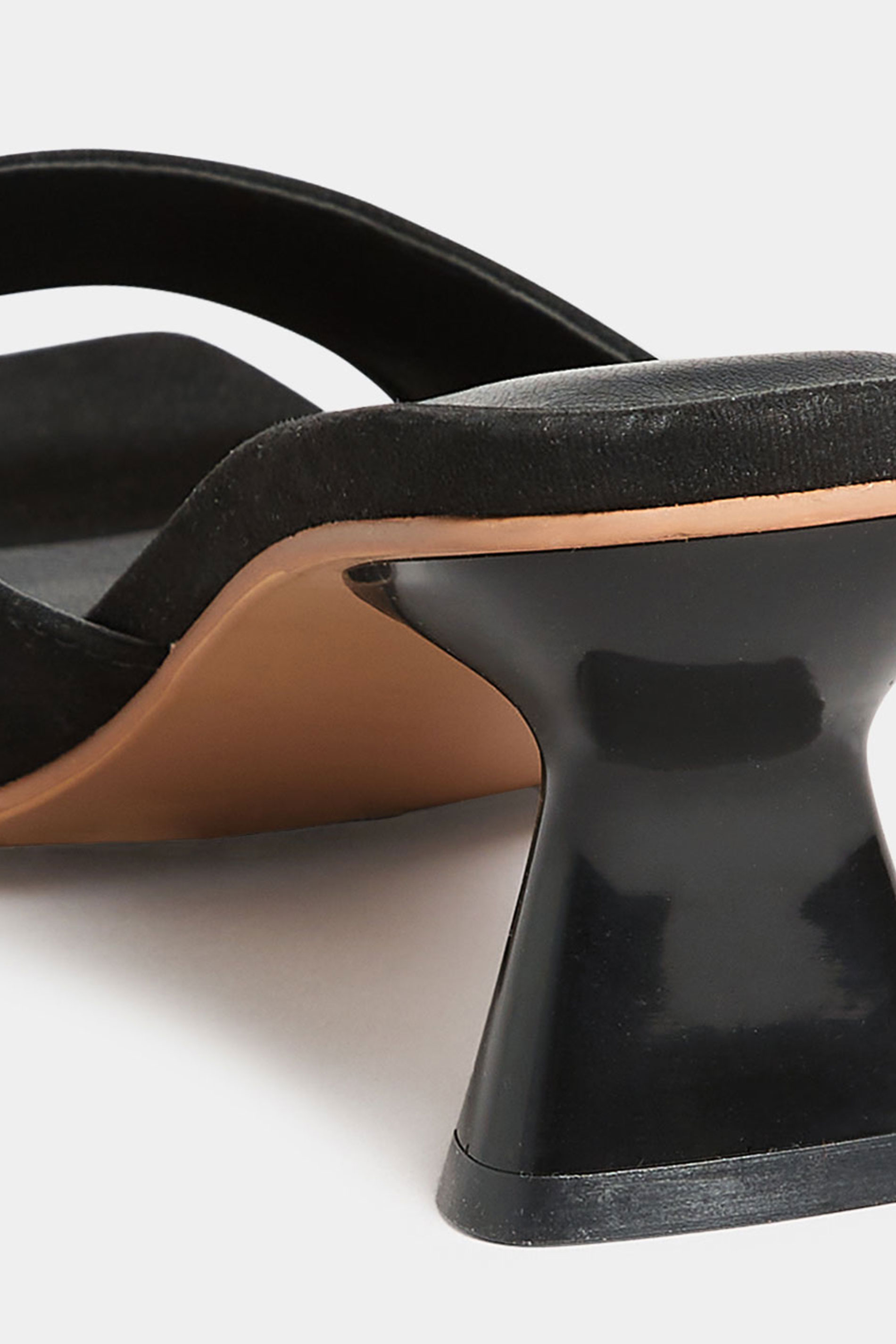 LIMITED COLLECTION Black Kitten Heel Mule In Wide E Fit & Extra Wide EEE Fit | Yours Clothing 4