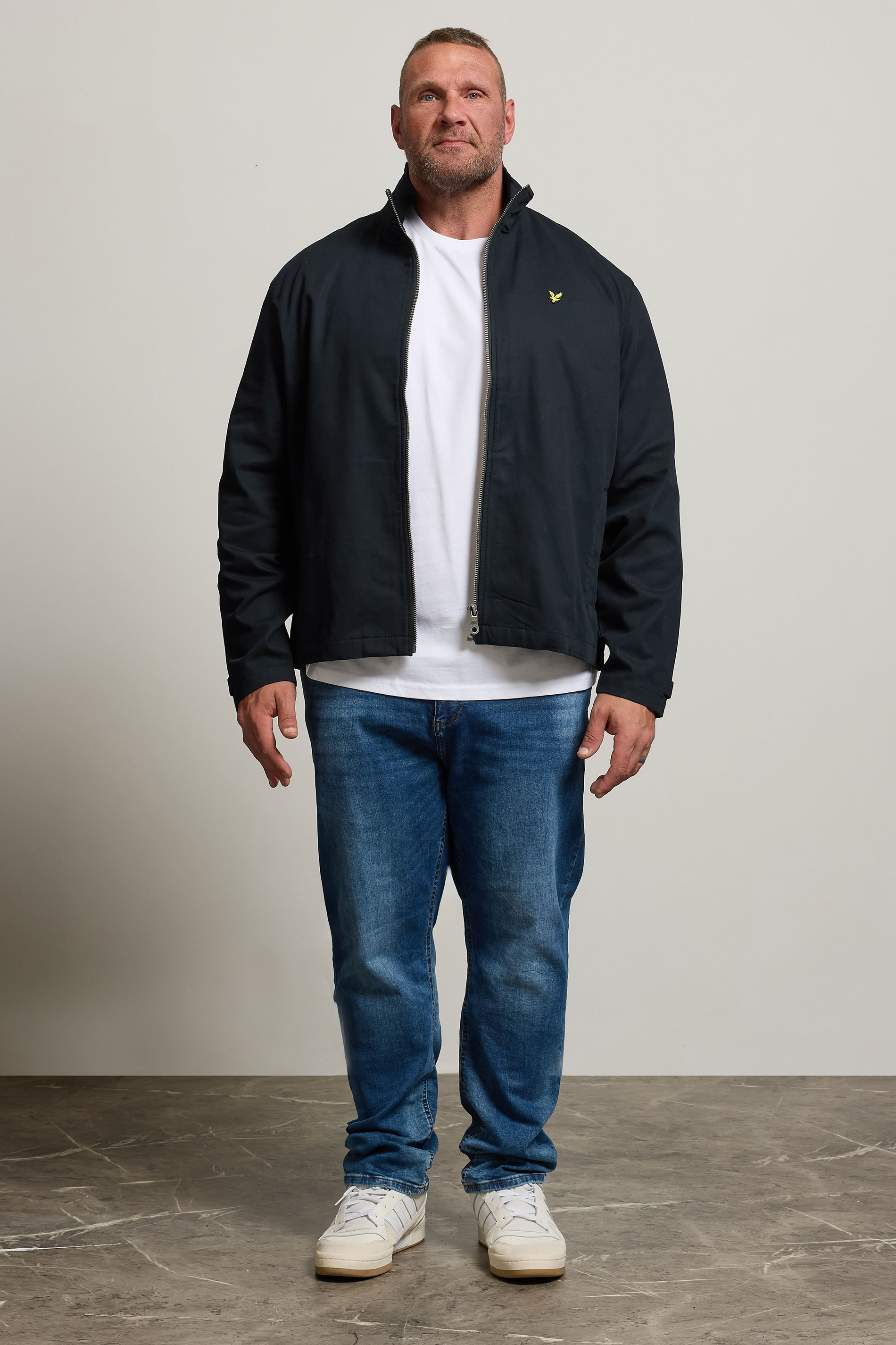 LYLE & SCOTT Big & Tall Navy Blue Twill Jacket | BadRhino 2