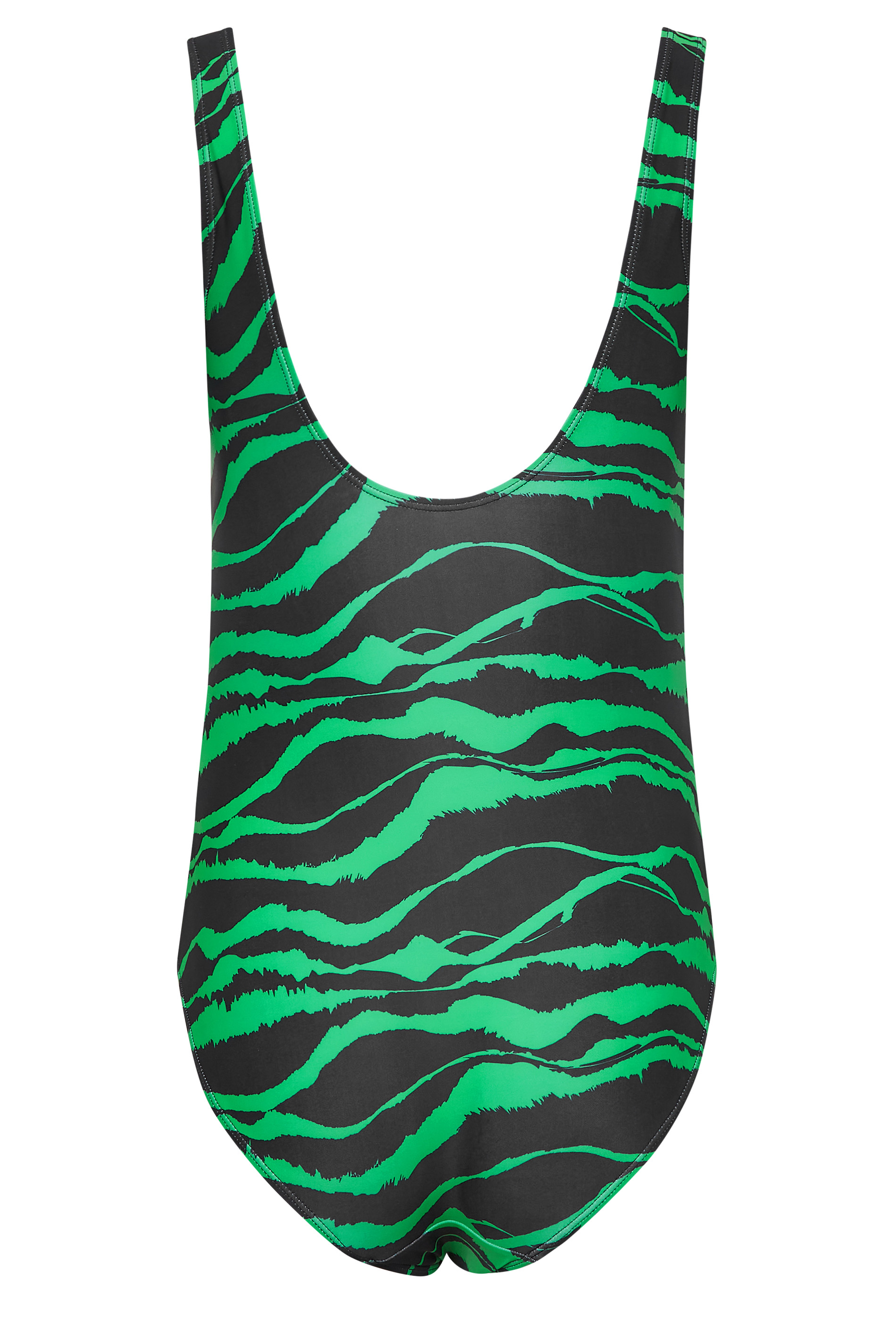 LTS Tall Women's Green Animal Print Ruched Side Swimsuit | Long Tall Sally 9