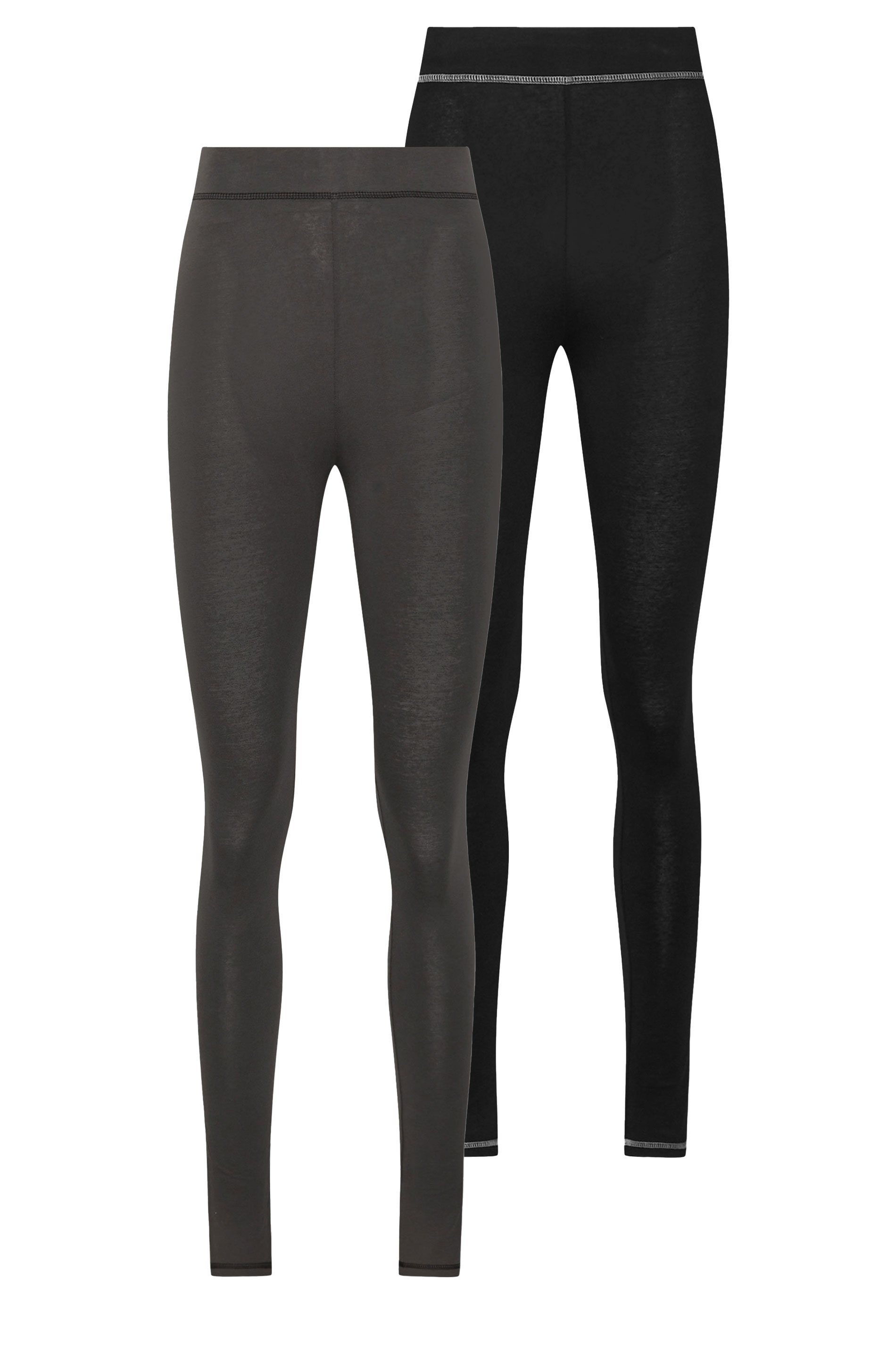 LTS Tall 2 PACK Black & Grey Contrast Stitch Leggings | Long Tall Sally 7