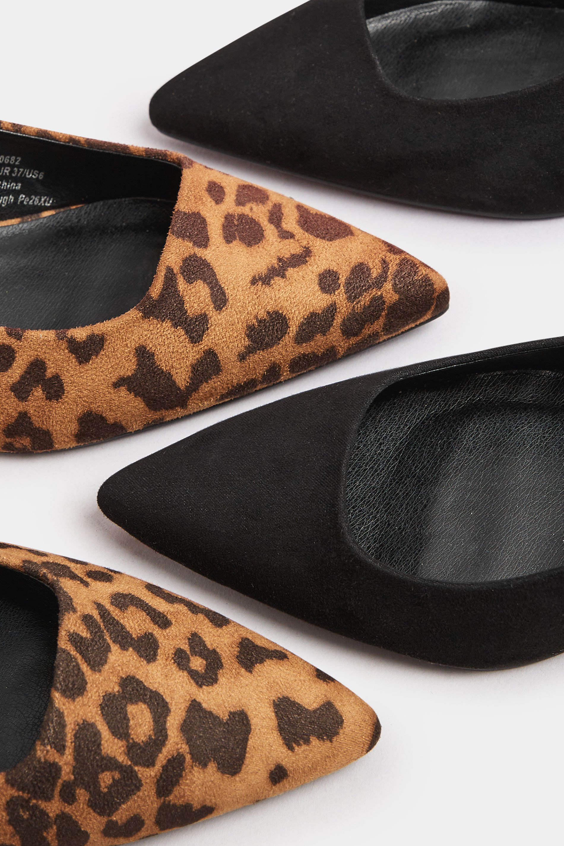 Black Slingback Kitten Heels In Wide E & Extra Wide EEE Fit | Yours Clothing 8