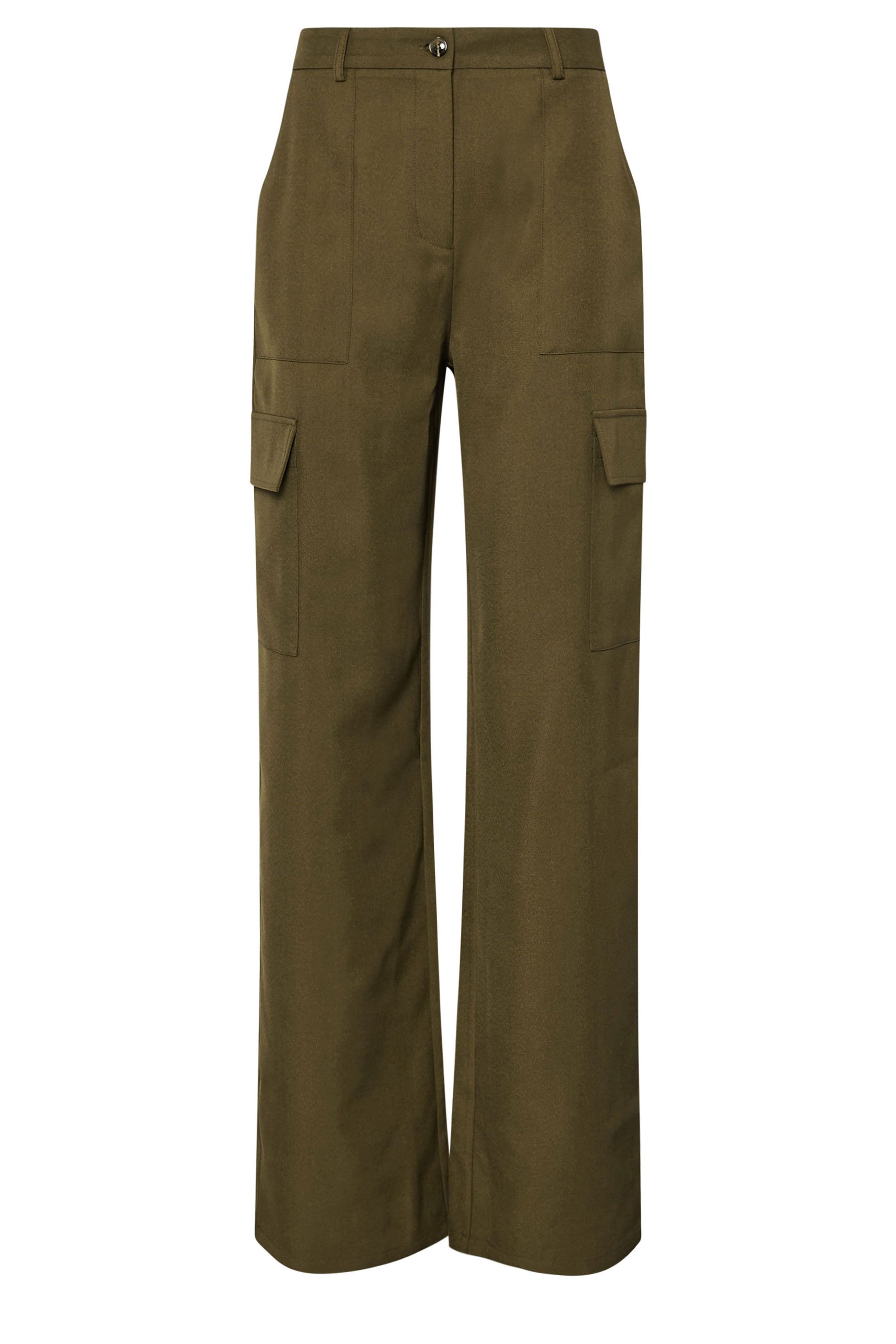 LTS Tall Khaki Green Tailored Cargo Pocket Trousers | Long Tall Sally 7