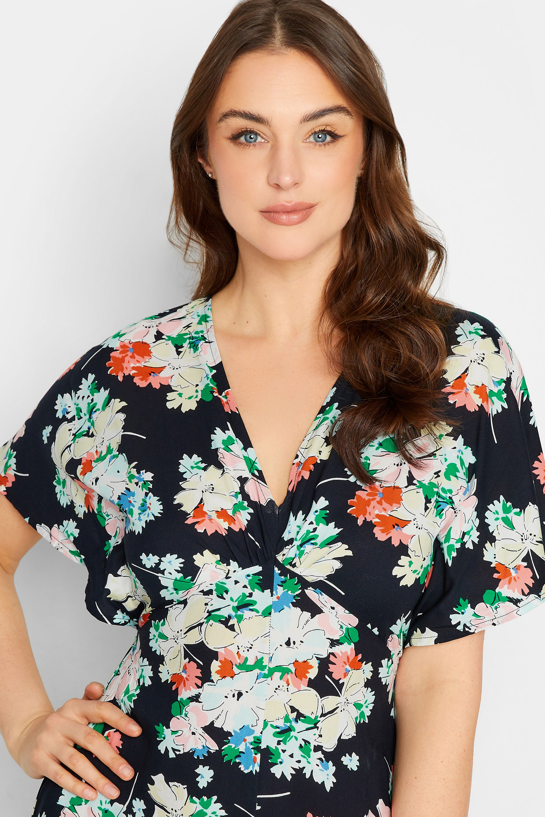 Tall Floral V Neck Midaxi Dress