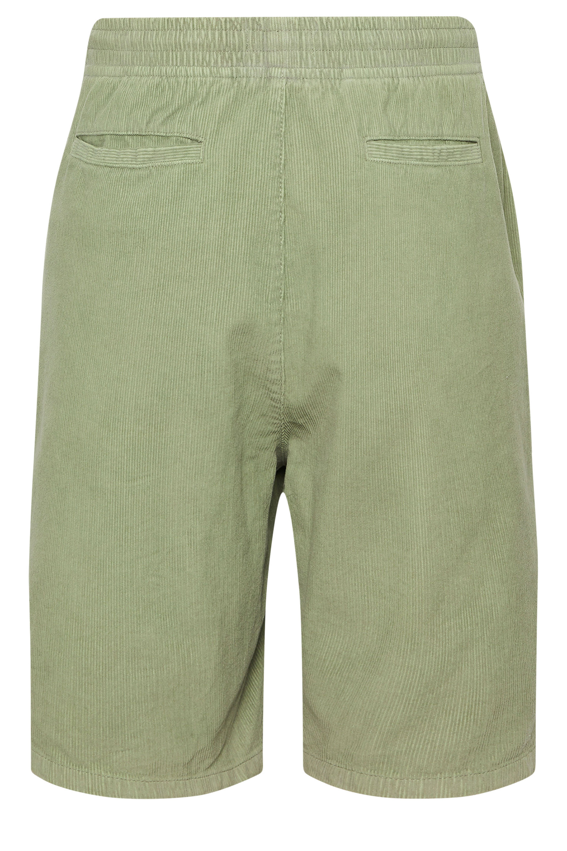 BadRhino Big & Tall Green Elasticated Waist Corduroy Shorts | BadRhino 7