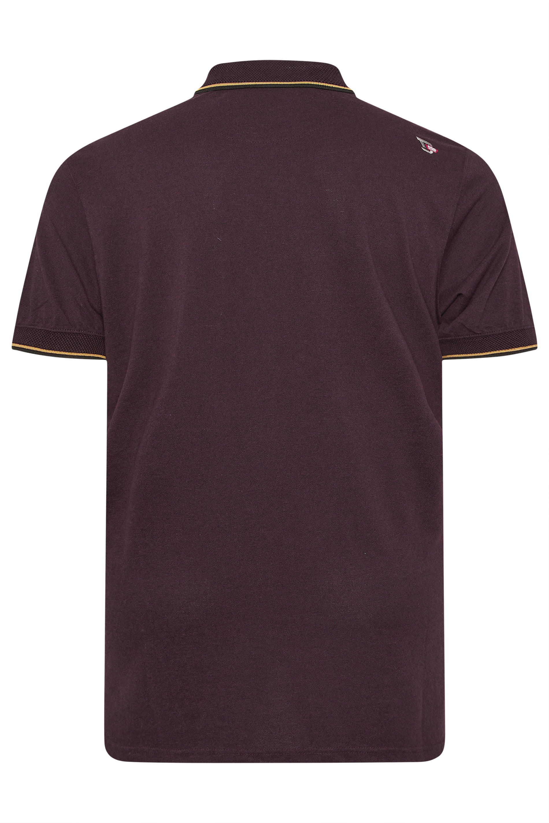 D555 Big & Tall Burgundy Red Jacquard Pique Polo Shirt | BadRhino 5