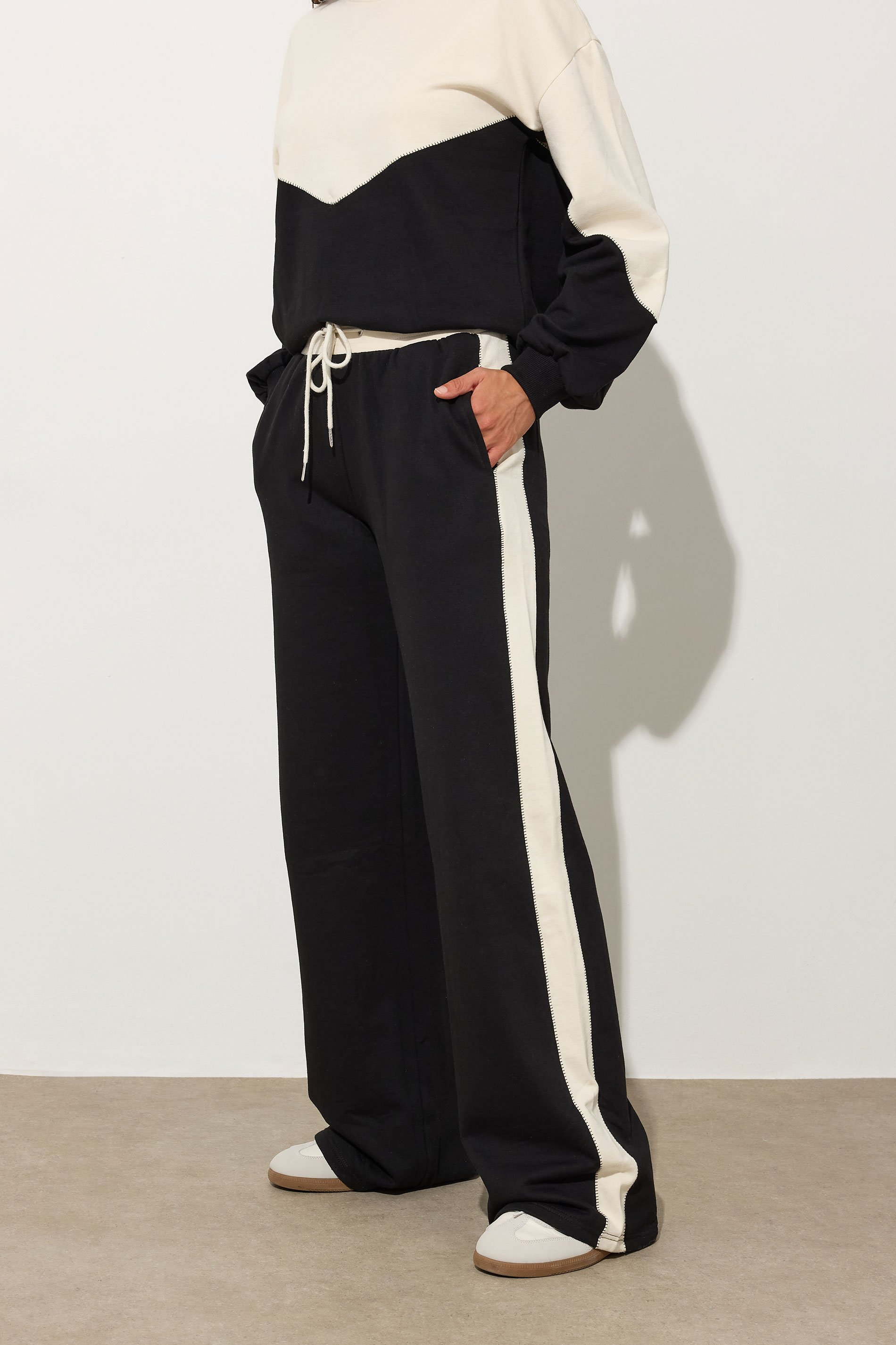 LTS Tall Black Contrast Stripe Jogger | Long Tall Sally 2