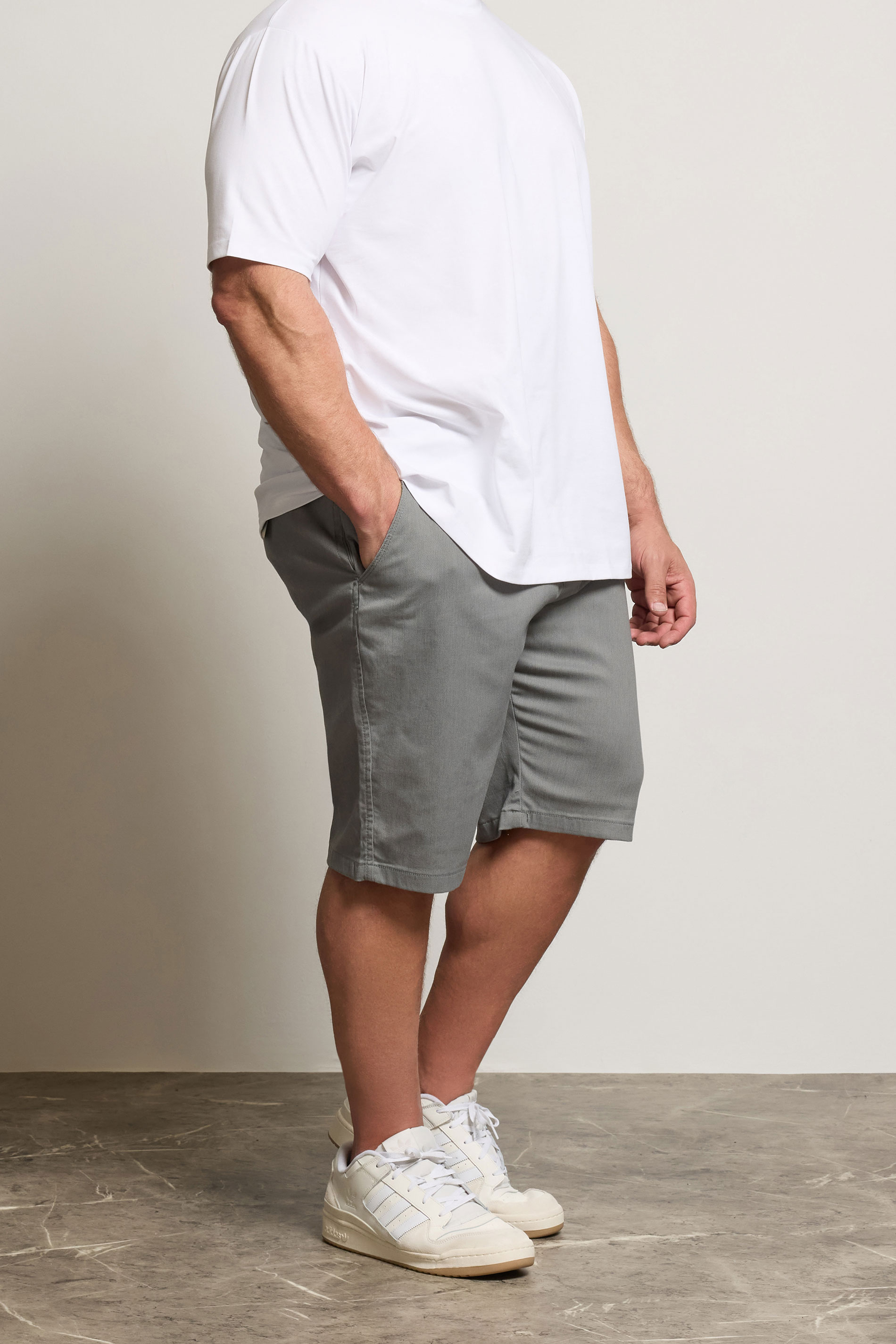 KAM Big & Tall Grey Smart Stretch Shorts | BadRhino 1