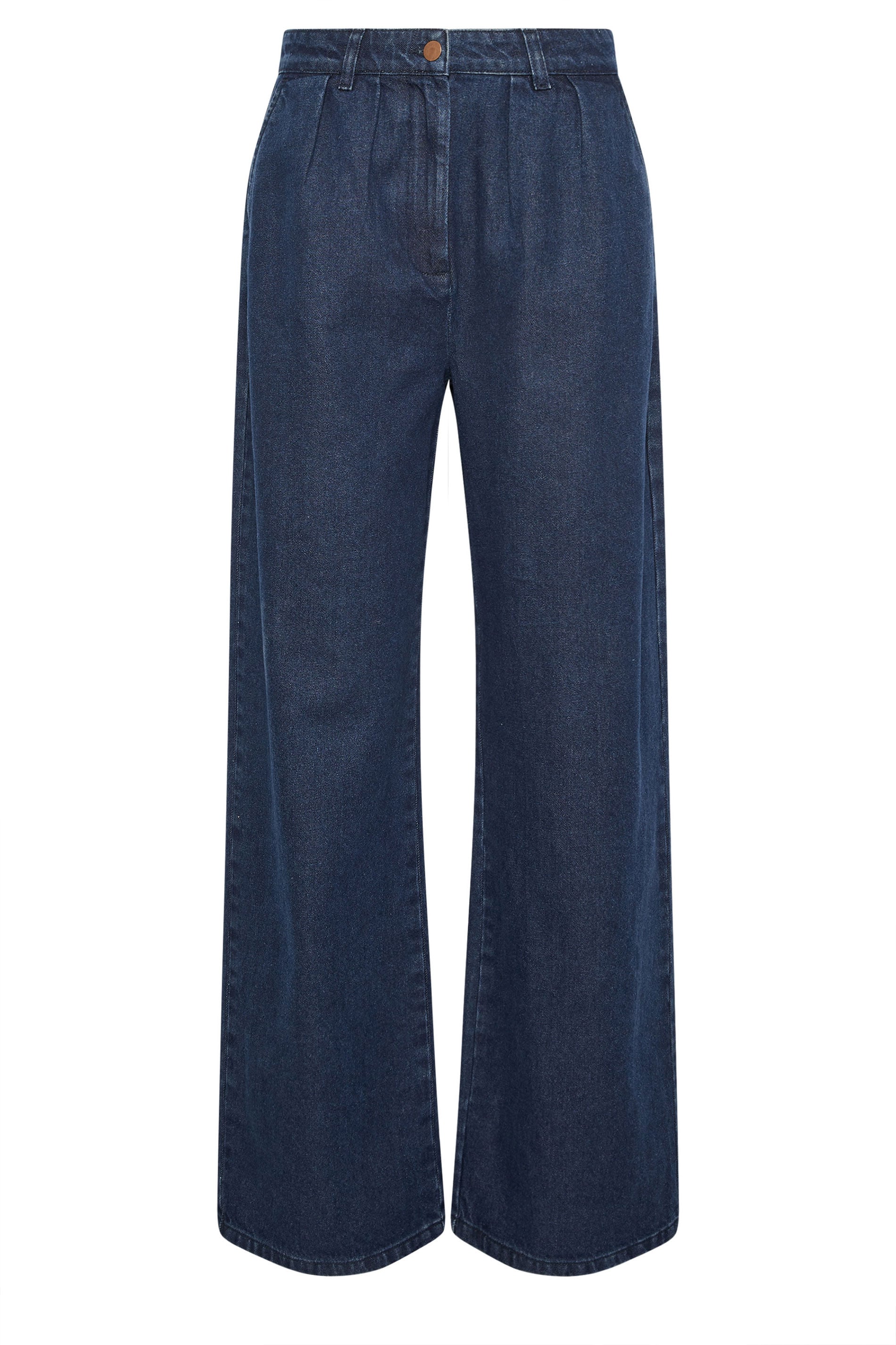LTS Tall Women's Indigo Blue Pleated Wide Leg Jeans | Long Tall Sally 6