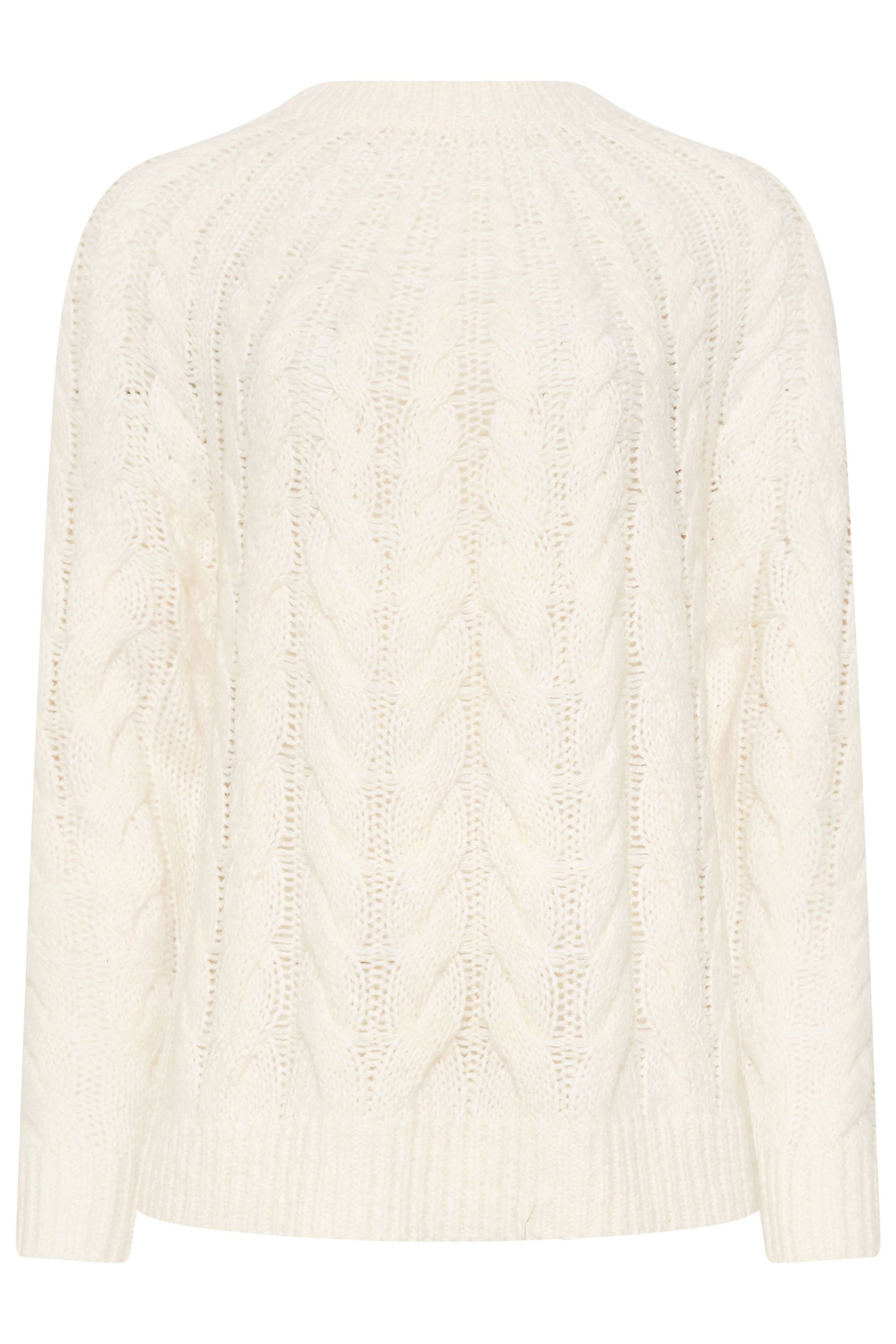 LTS Tall Ivory White Chunky Cable Knit Jumper | Long Tall Sally 6